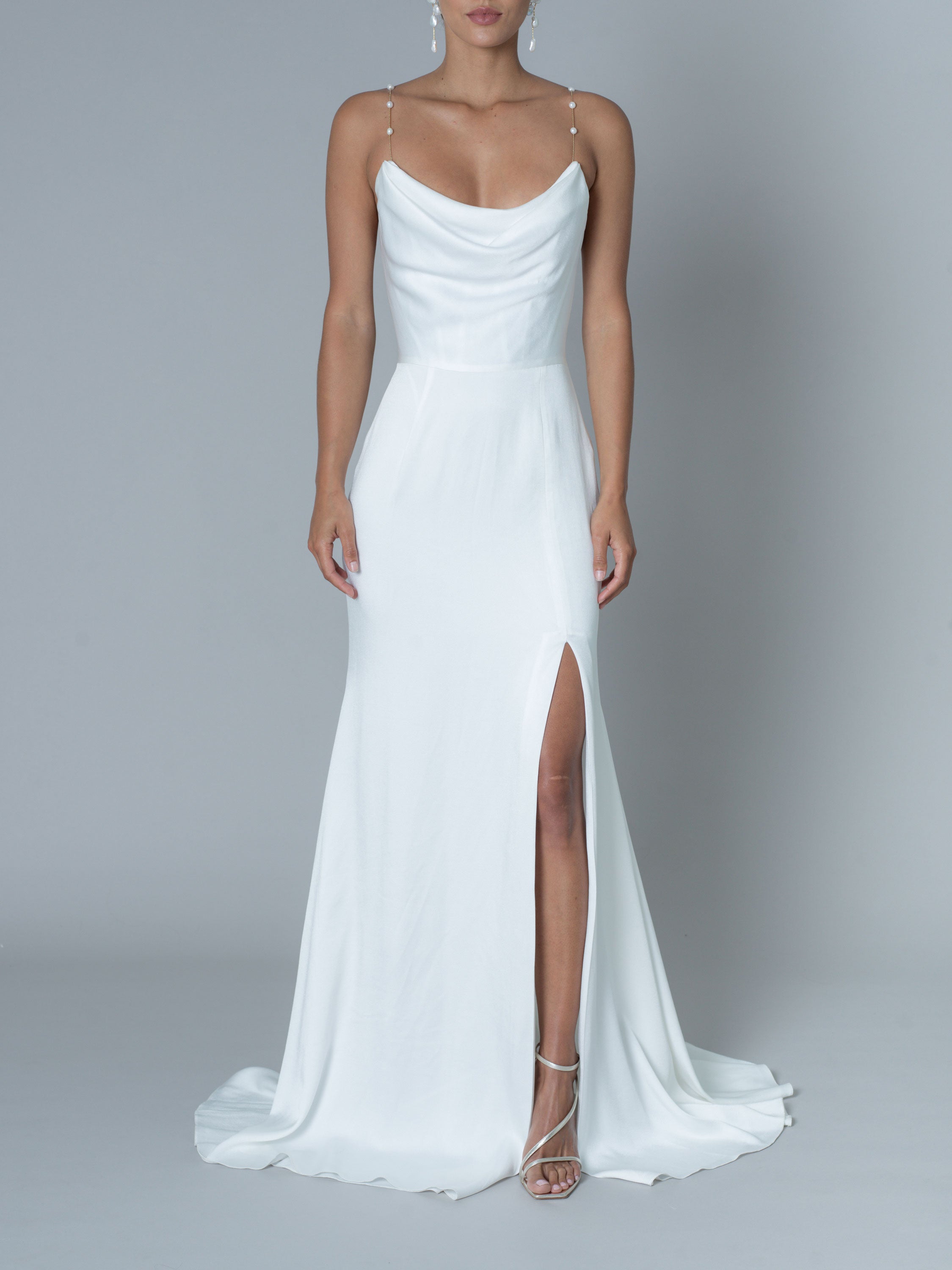 Rime Arodaky Bridal Naomi robe mariée satin drapé