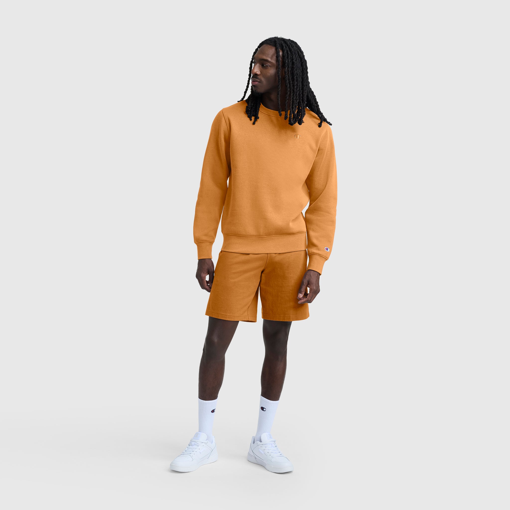 Champion Powerblend Crewneck C Logo sweat-shirt orange Ginger