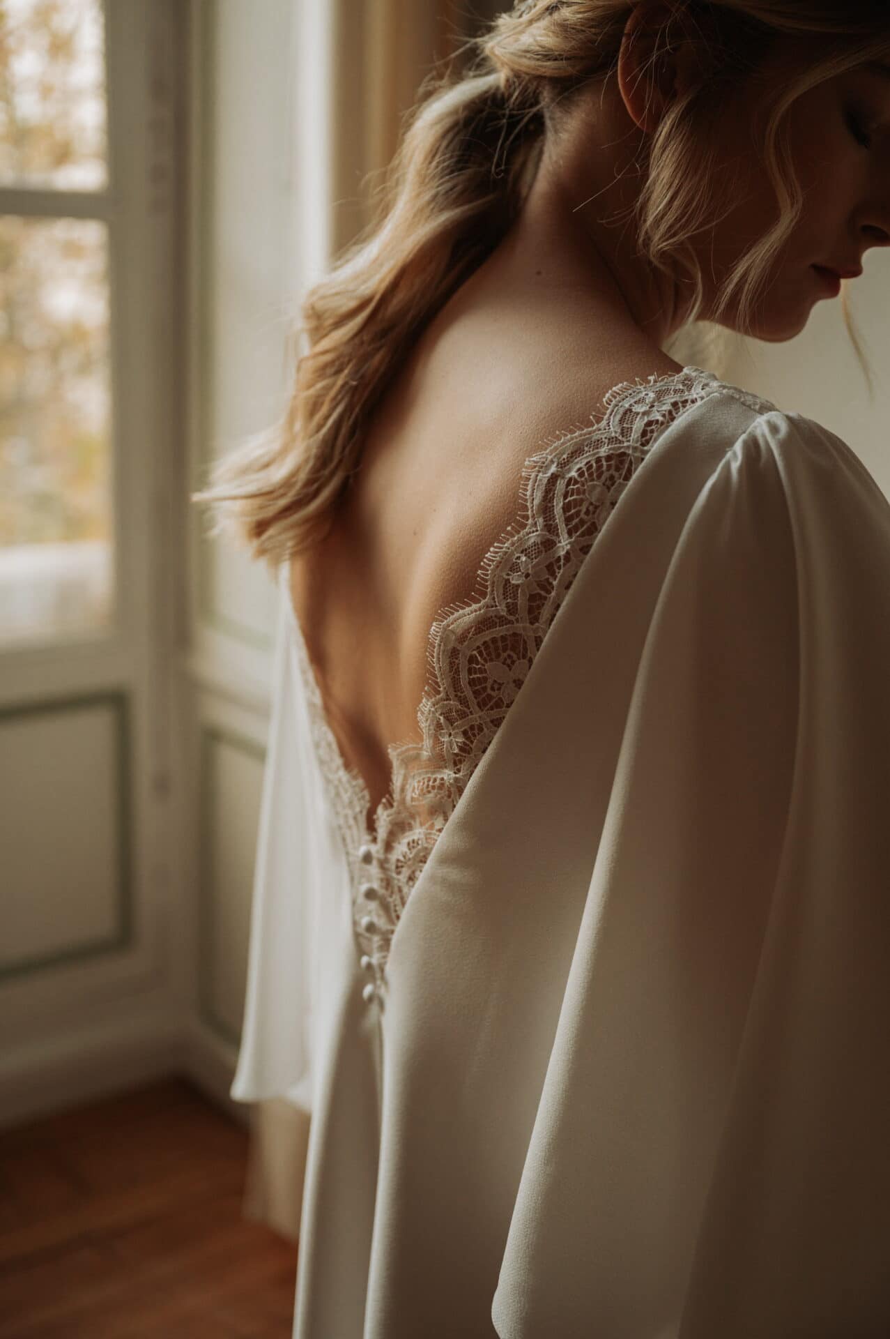 Lambert Création Robe Eva robe courte large dentelle