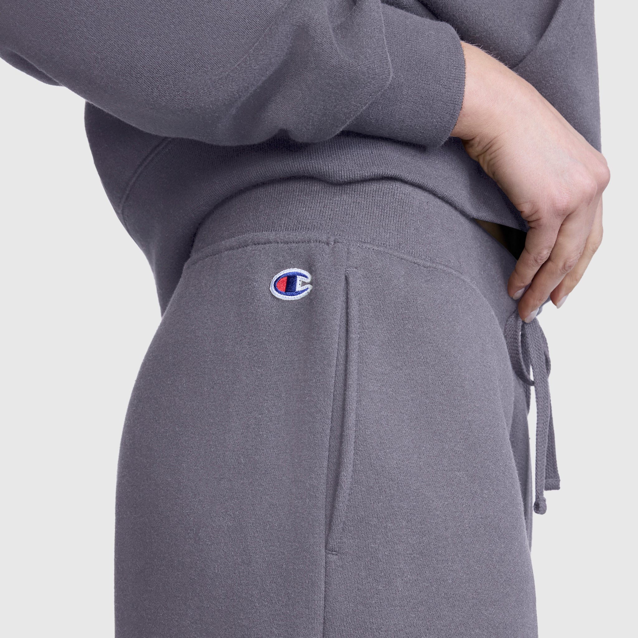 Champion Wide Leg Fleece pantalon jogging gris acier molleton