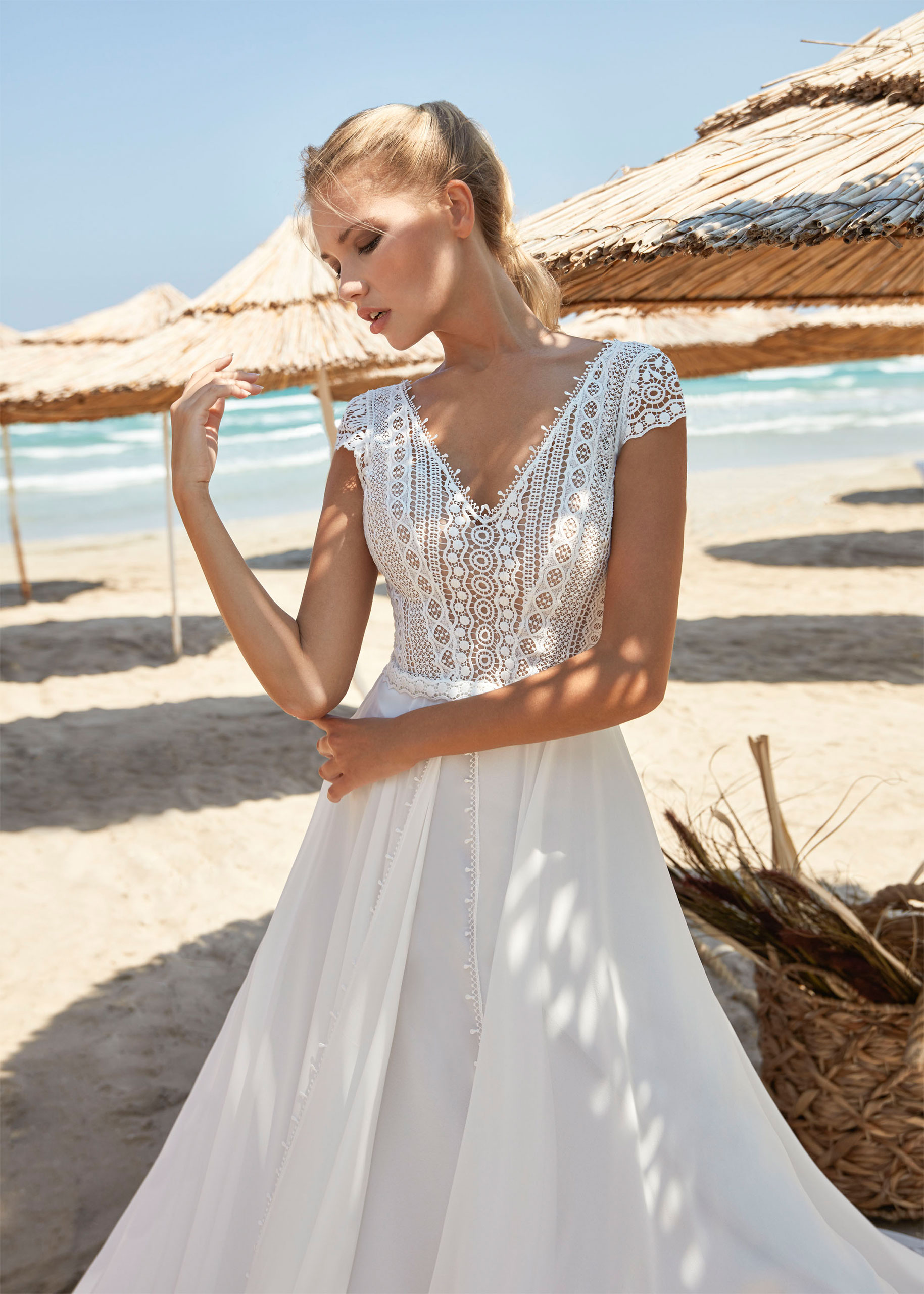 Hervé Paris Boho Vergons robe de mariée ivoire bohème
