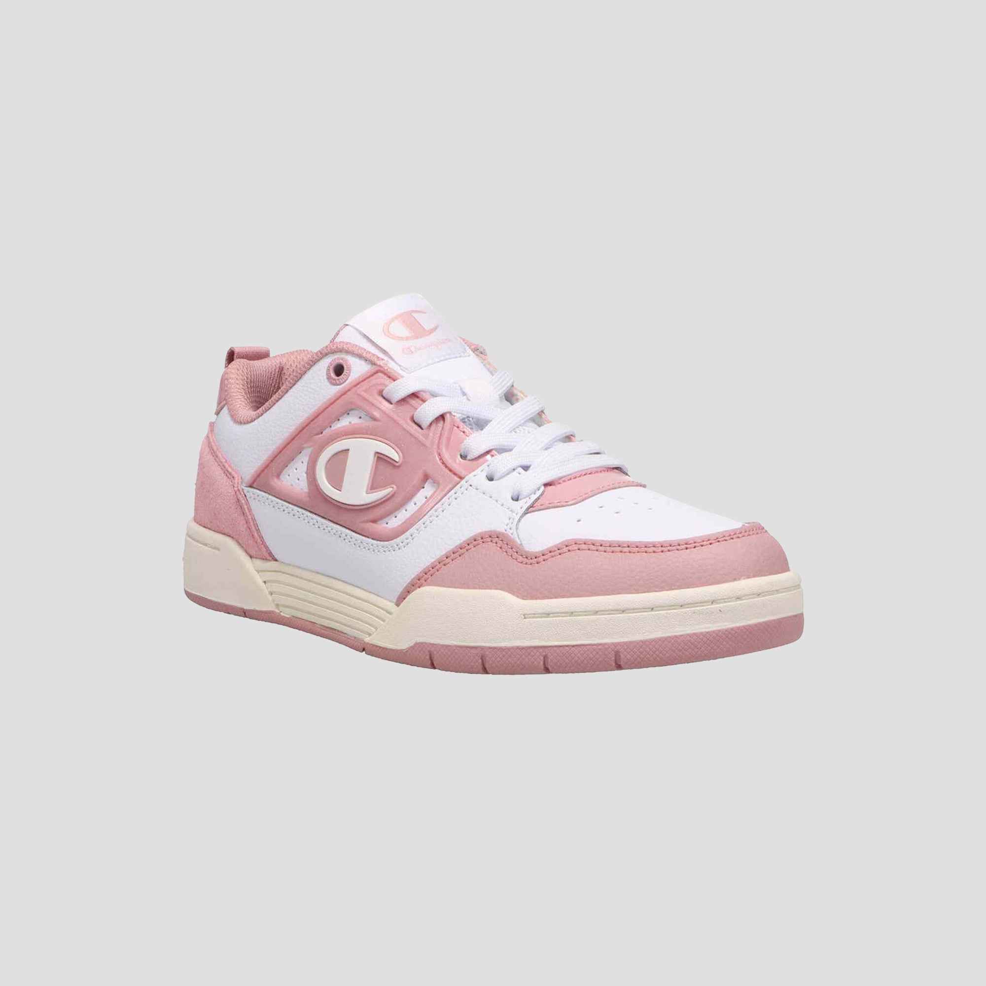 Champion 5-on-5 Low Baskets Femme White/Wow Pink Basses