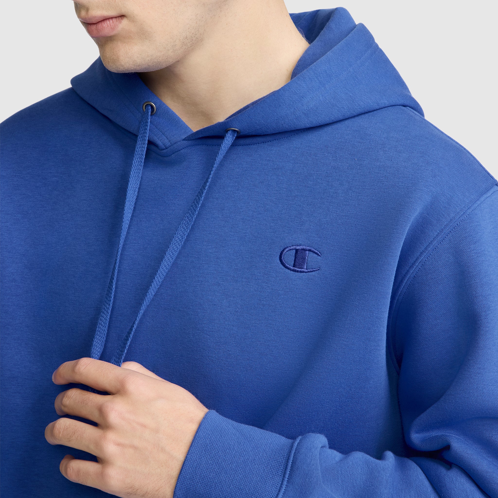 Champion Powerblend C Logo sweat à capuche bleu vif classique