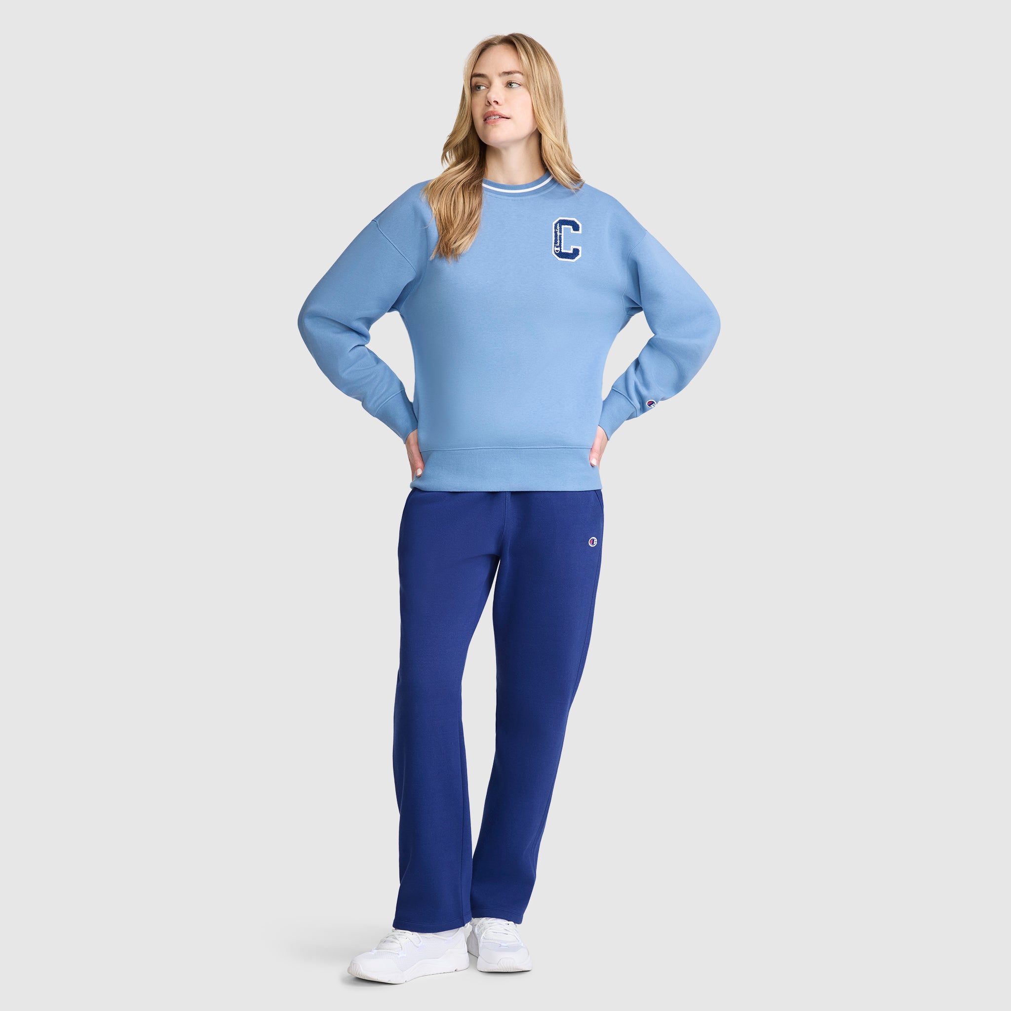 Champion Powerblend jogging droit bleu molleton homme
