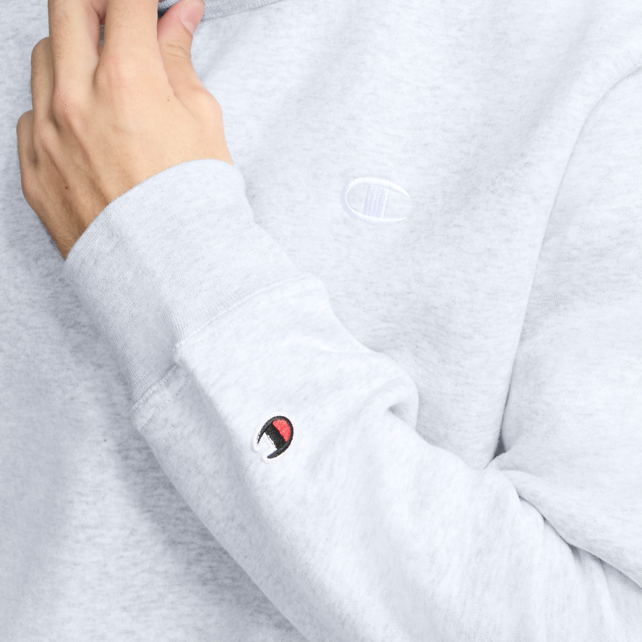 Champion Powerblend Crewneck Sweat Homme Gris Chiné Chaud