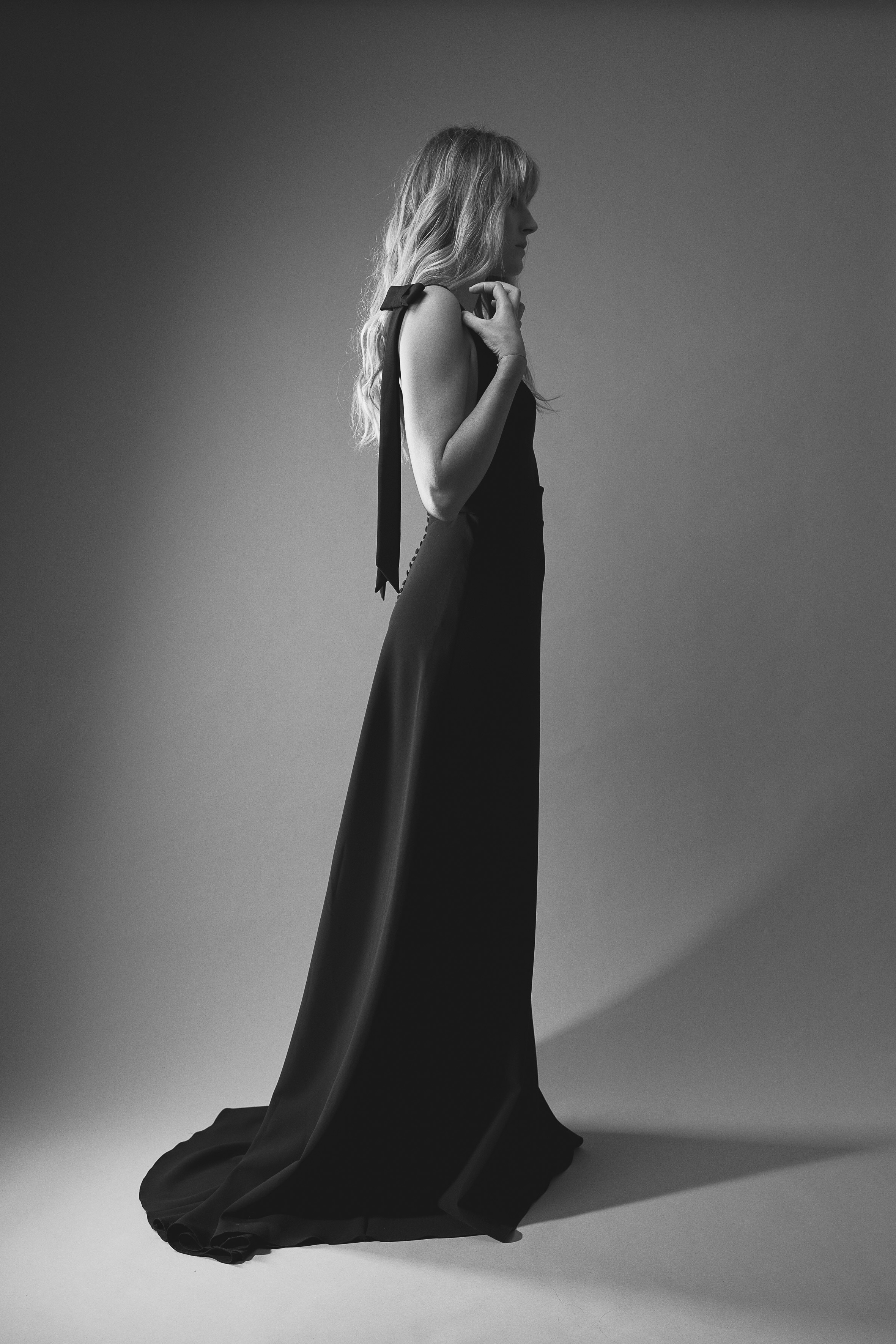 Maison Floret Prêt-à-marier Mick robe crêpe noir
