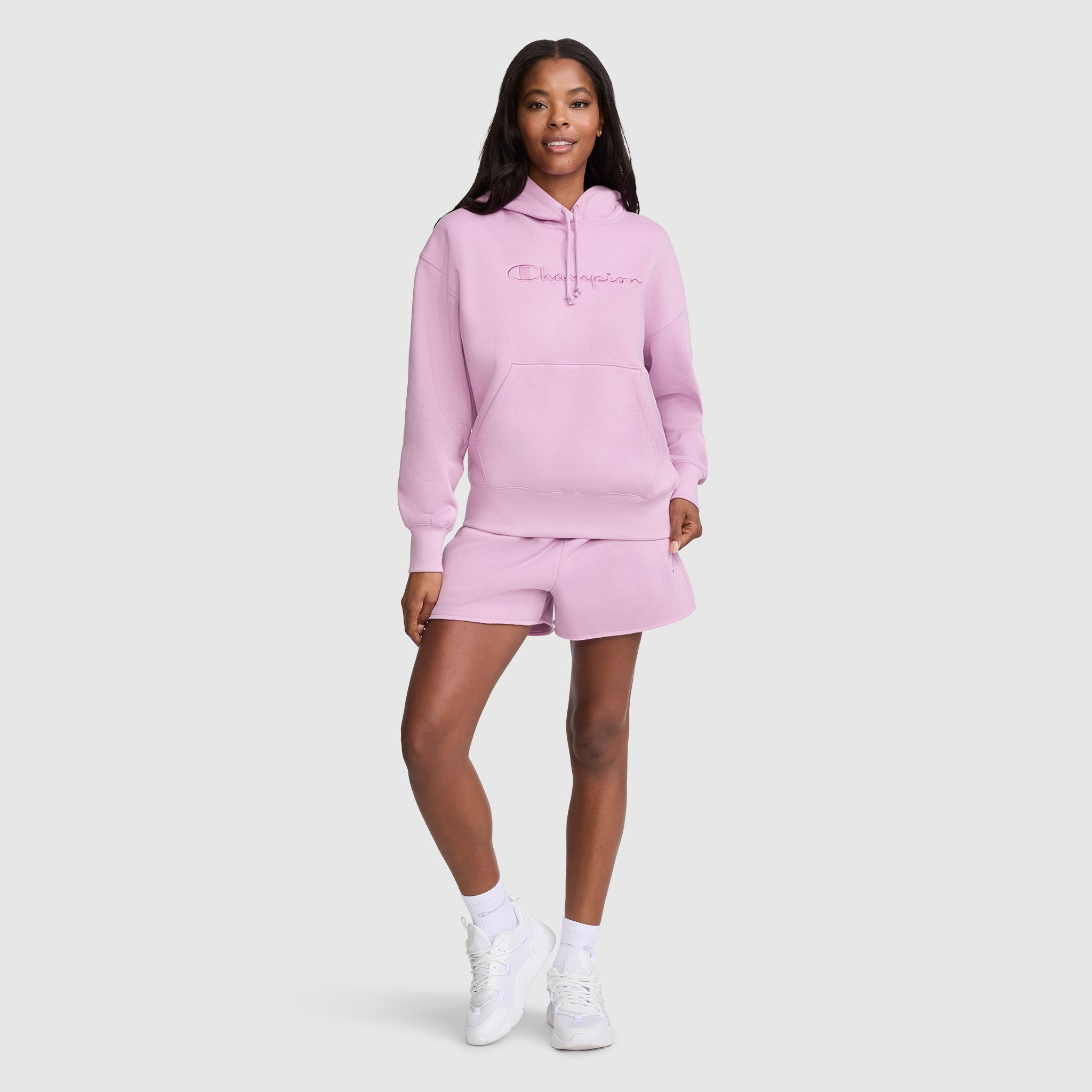 Champion Powerblend Freshman hoodie femme violet molleton