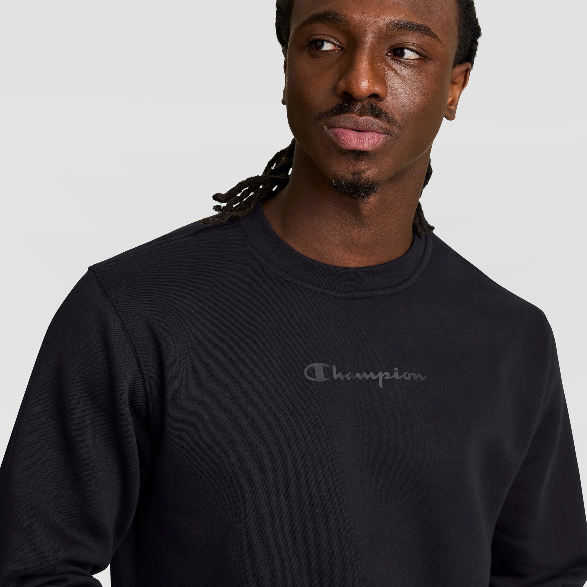 Champion Powerblend Crewneck sweat noir logo tonal