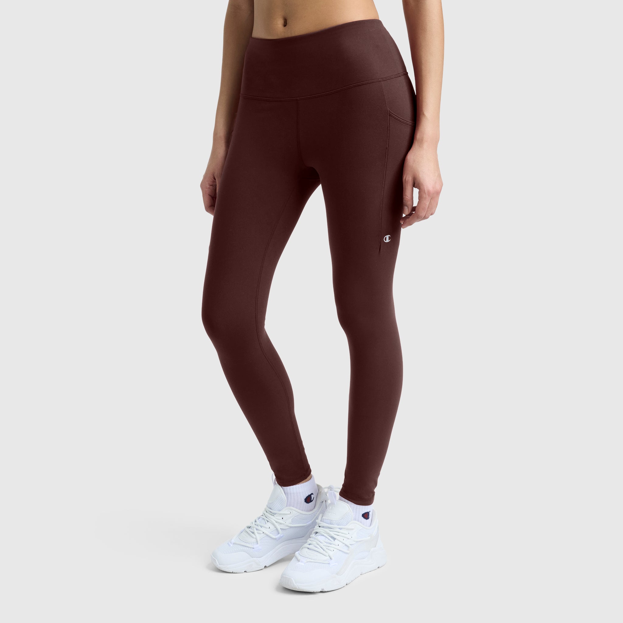 Champion Leggings C Logo legging marron Bitter Chocolate poches