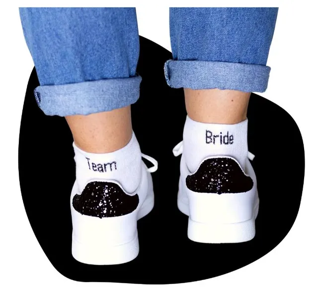 Le Jour de Notre Oui Team Bride chaussettes mariage femme