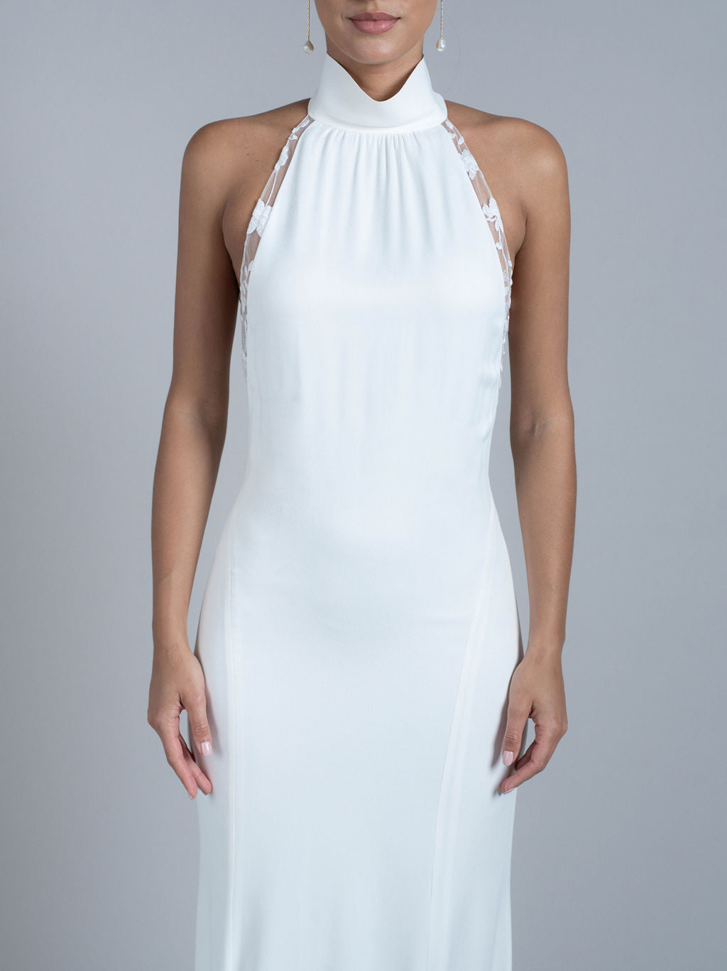 Rime Arodaky Queen robe de mariée crêpe dentelle florale