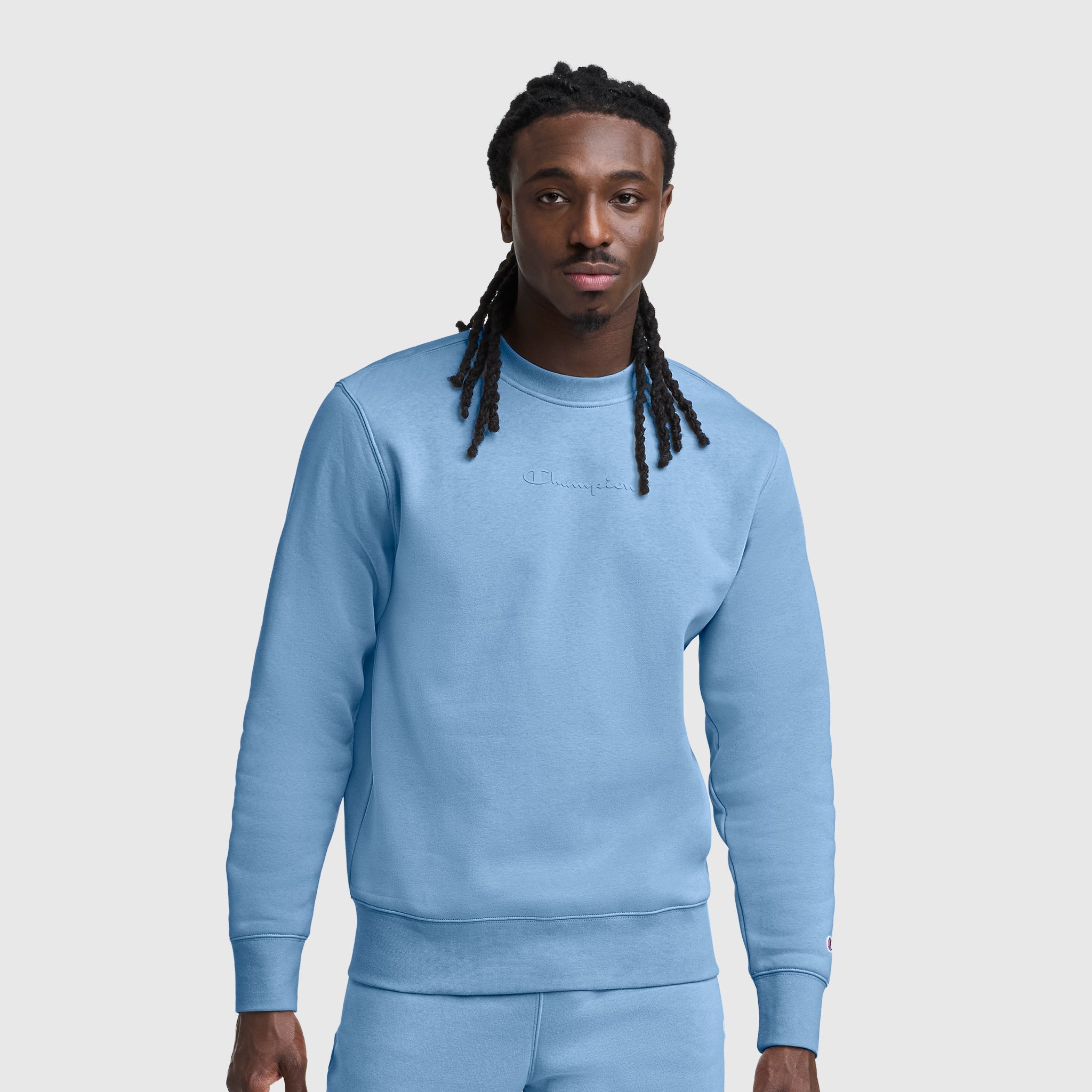 Champion Powerblend Crewneck sweat riviera logo tonal