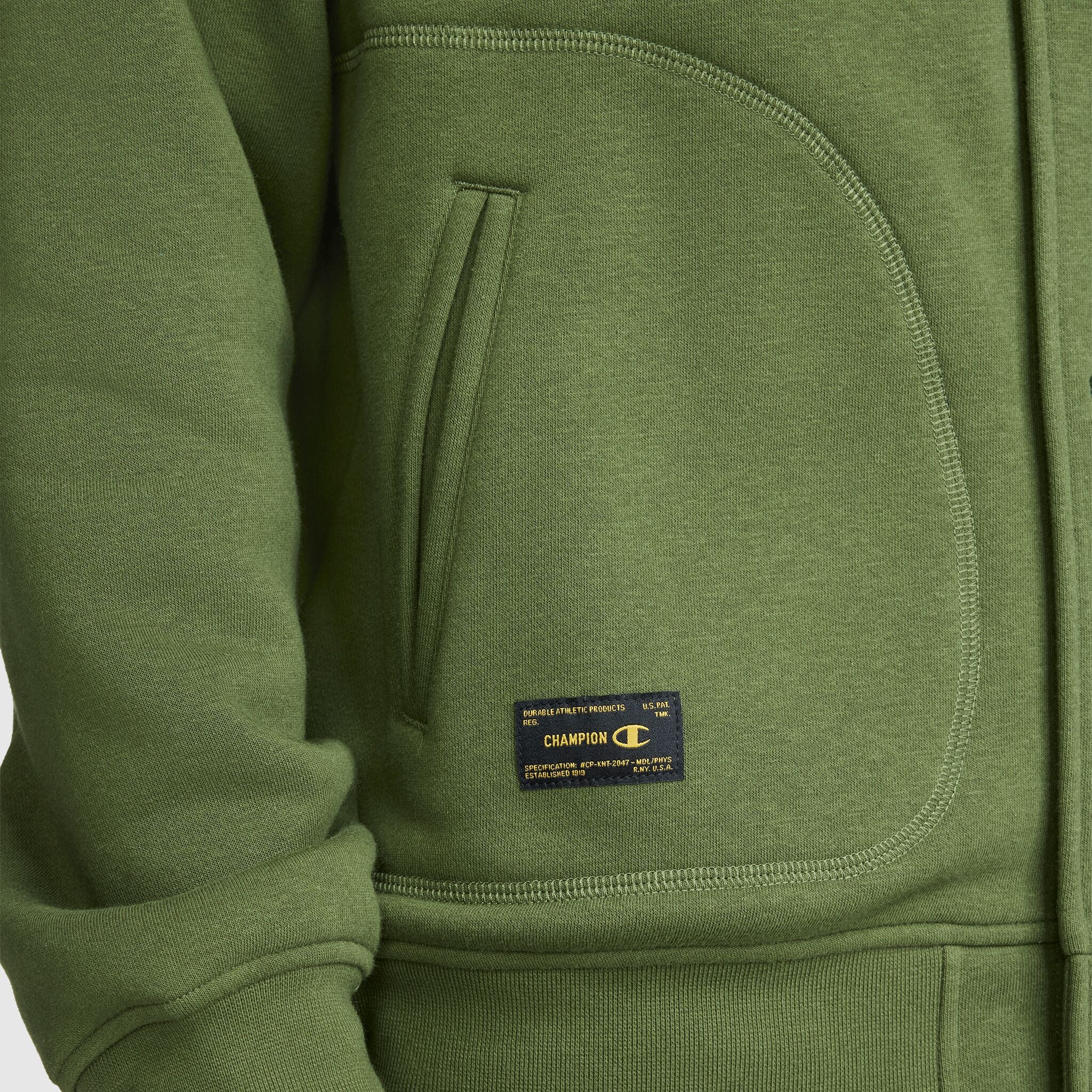 Champion Veste Baseball Polaire Verte Chive 19