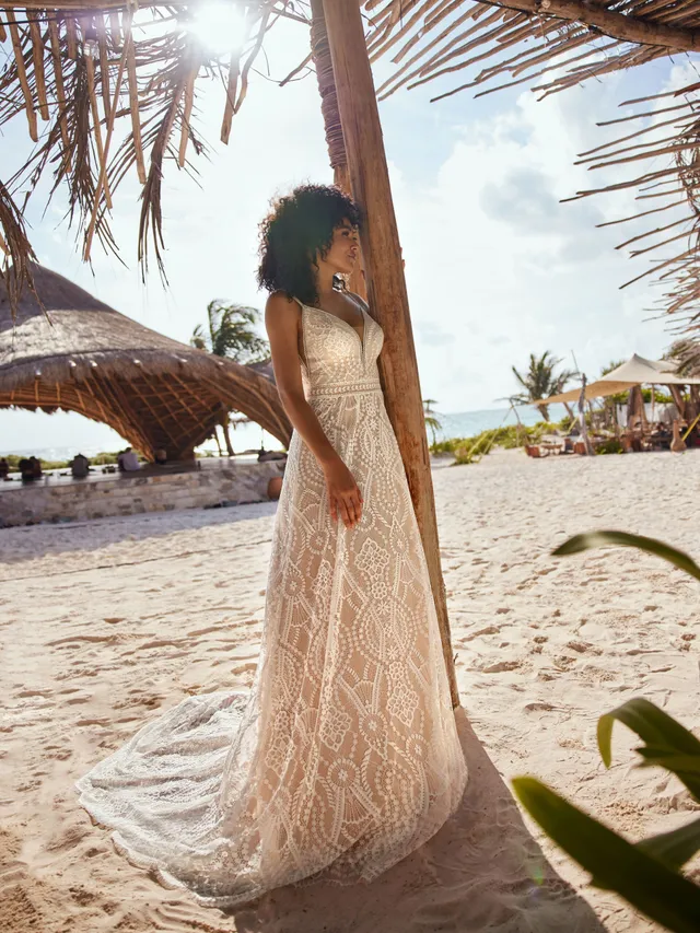 Hervé Paris Mystical Collection Babs robe de mariée satin droite