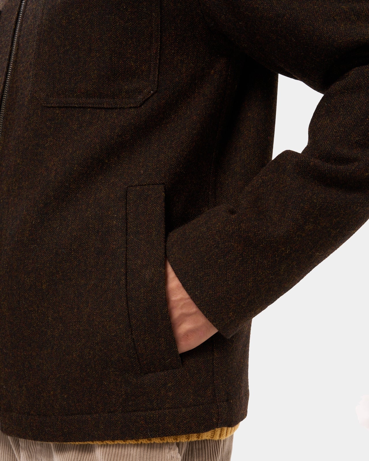 LAFAURIE RIVOLI Tweed blouson noir cuivre laine vierge