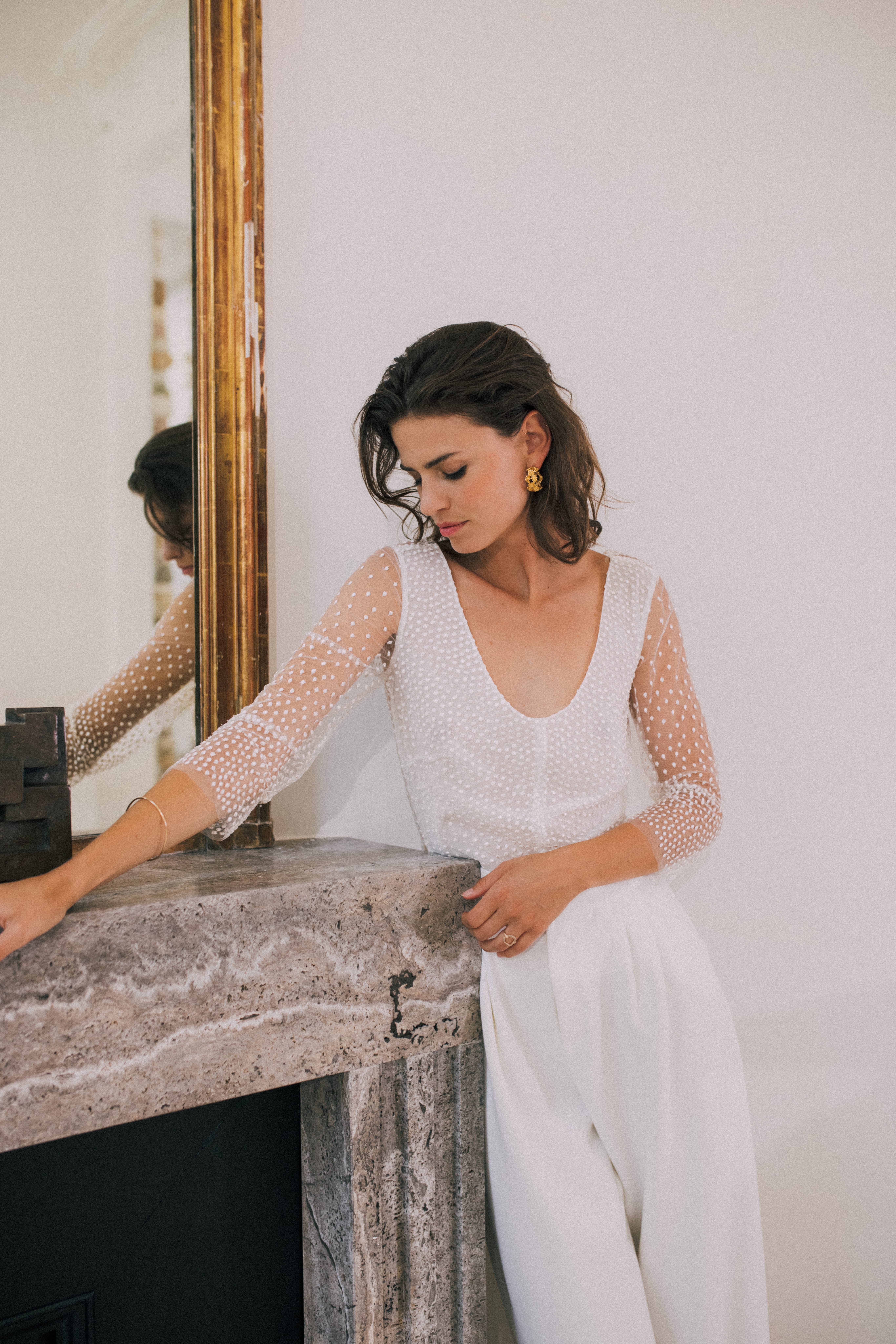 Maison Floret Prêt-à-marier Douglas top tulle plumetis