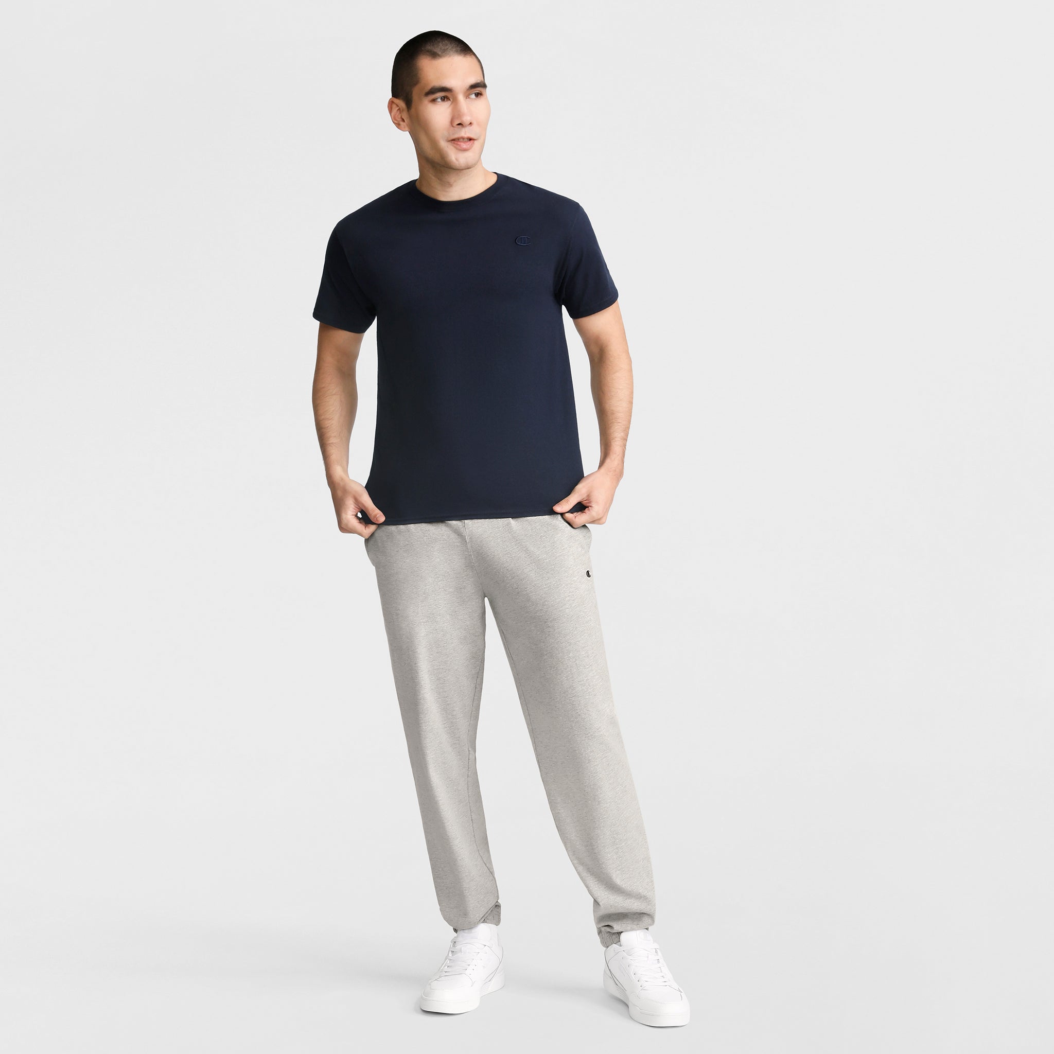 Champion Classic C Logo t-shirt homme Deep Navy coton