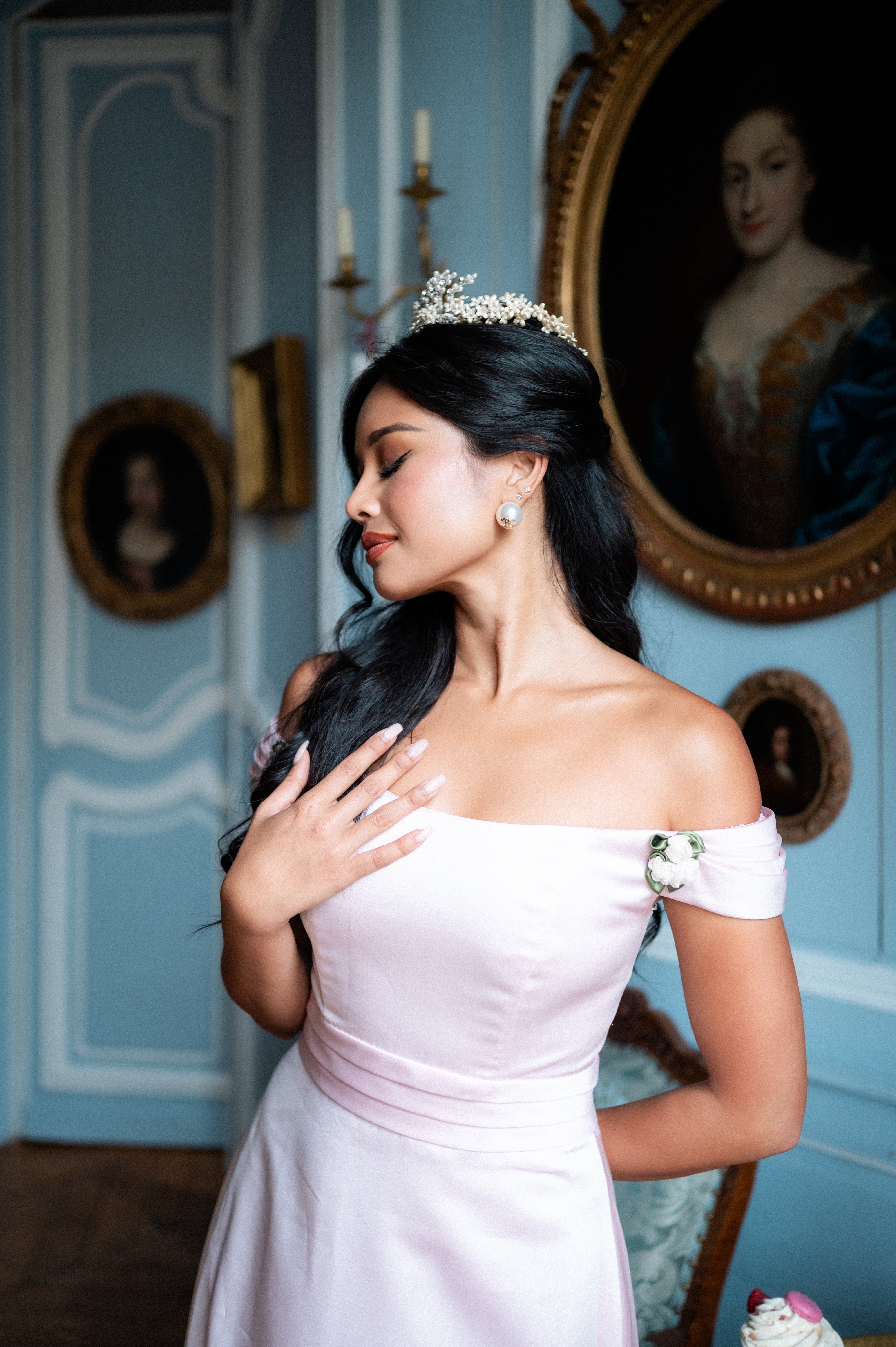 Solène Gisèle Les couronnes Cire et Strass couronne de mariée vintage