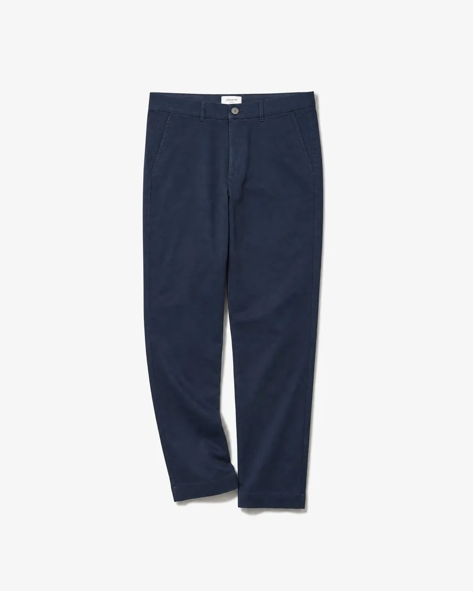 Lafaurie Victor pantalon chino homme navy 100% coton