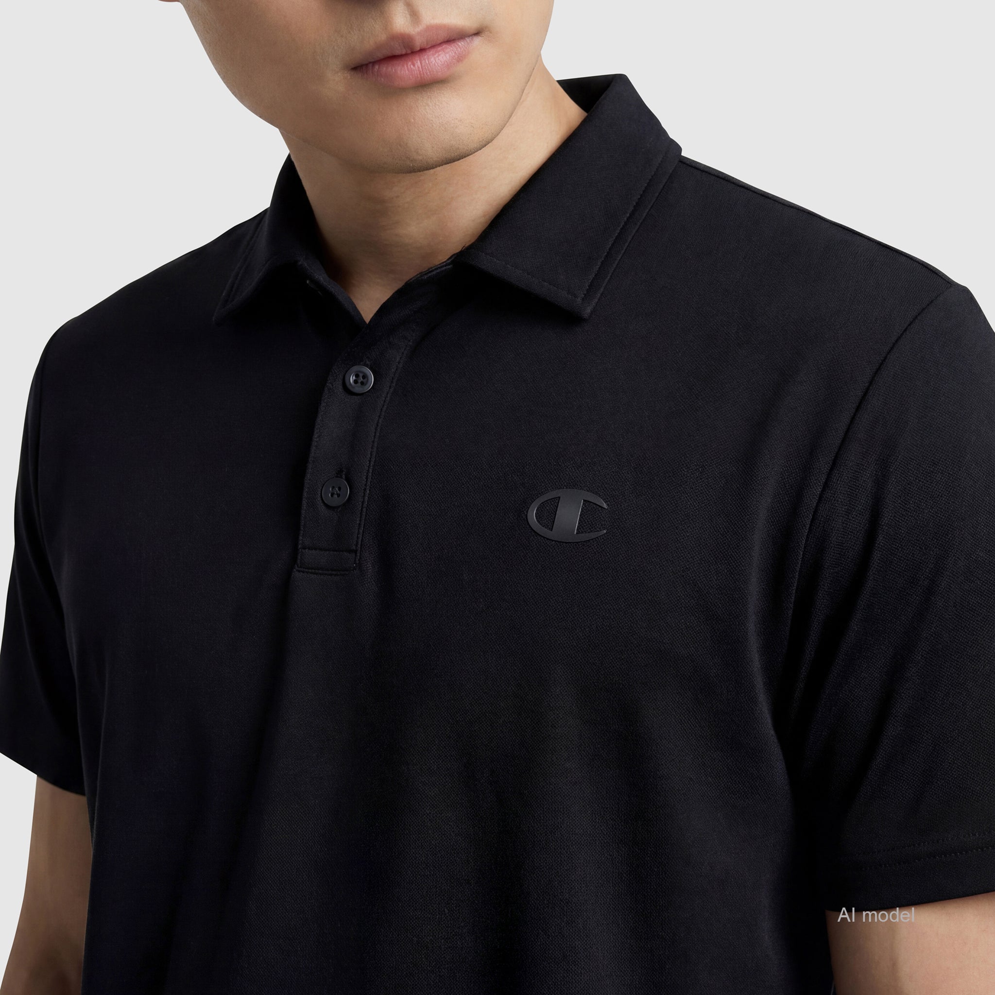 Champion Sport Polo C Logo polo homme Black stretch