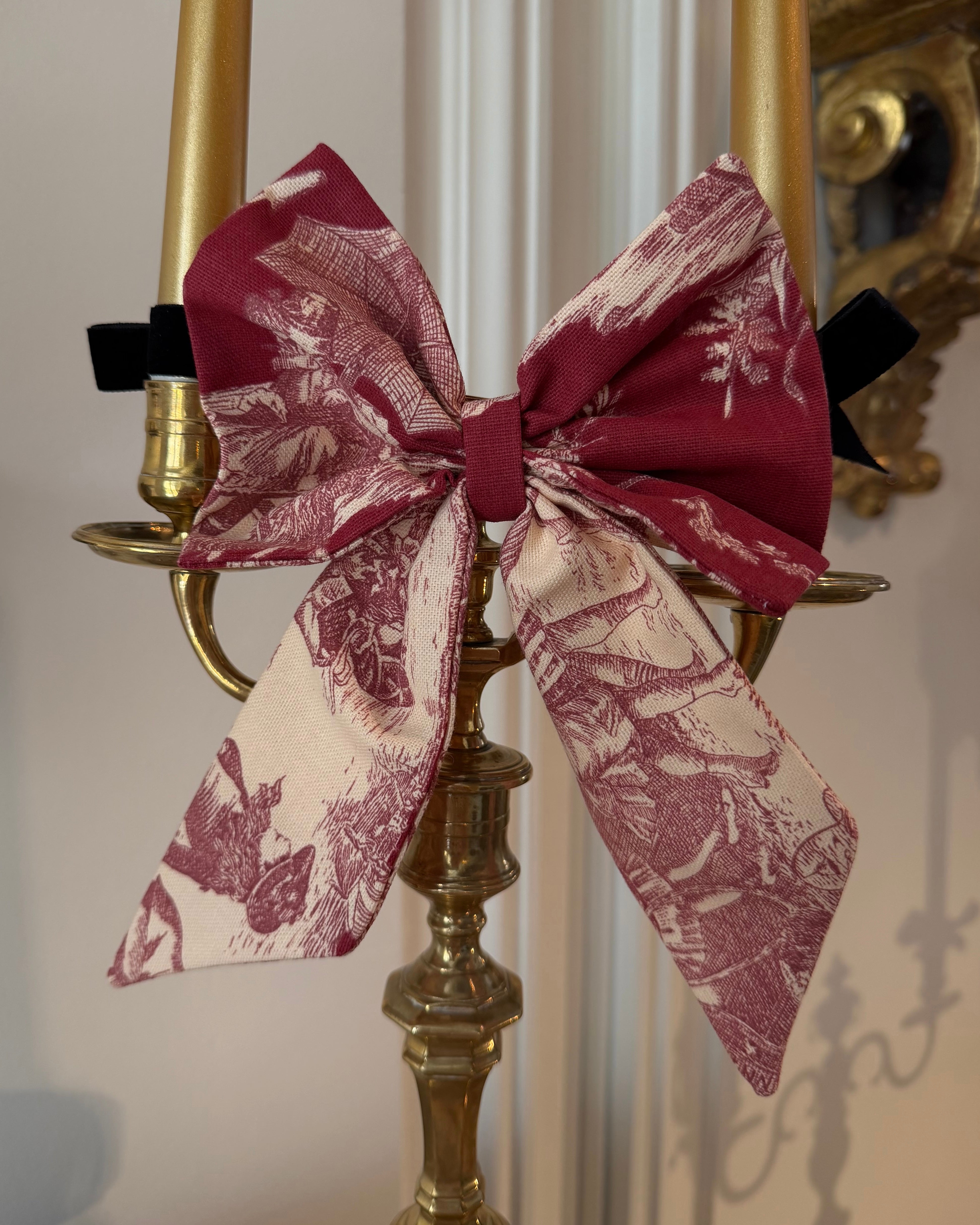 Solène Gisèle Signature Nœud Toile de Jouy Bordeaux Coton