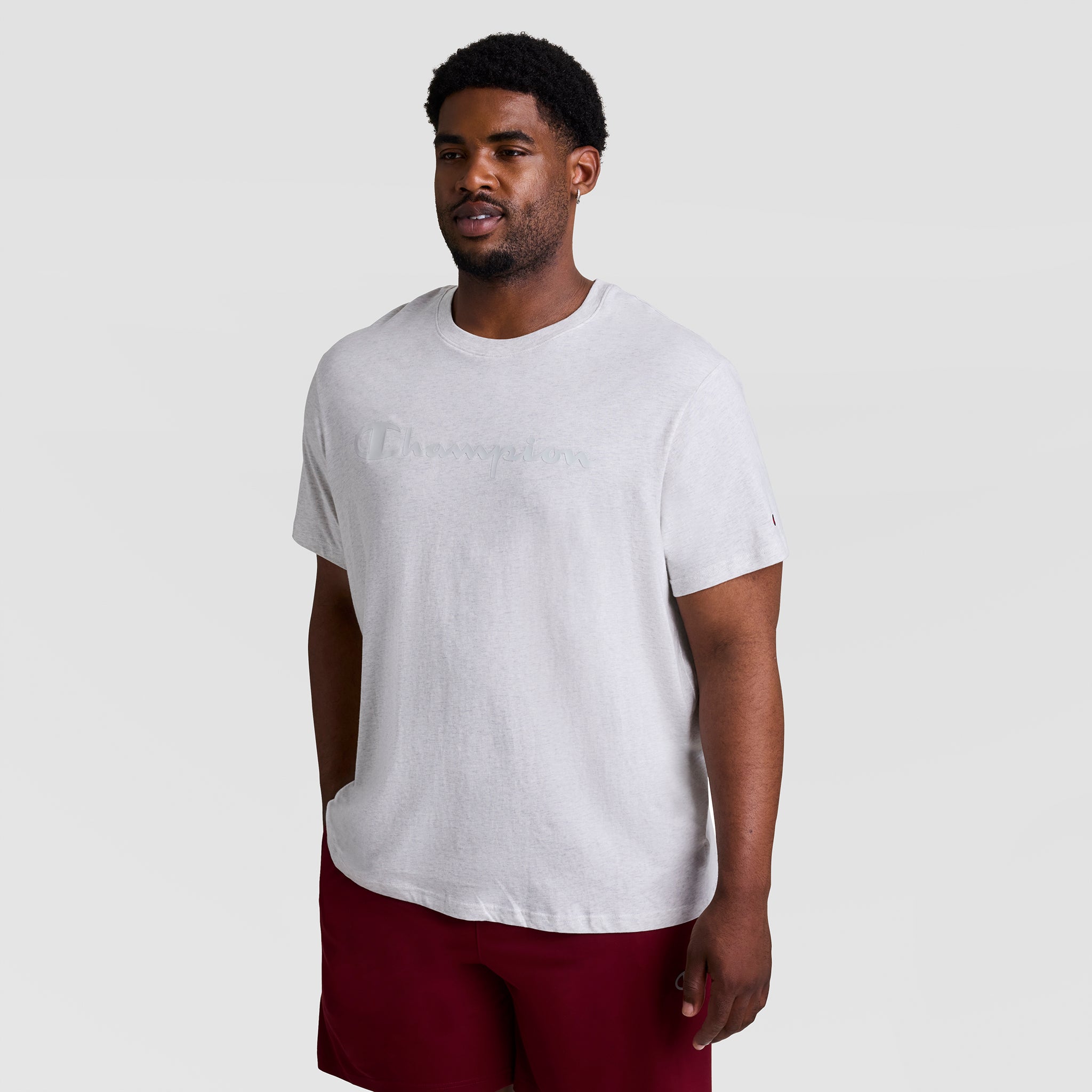 Champion Classic Graphic Big Tall t-shirt homme gris chiné coton