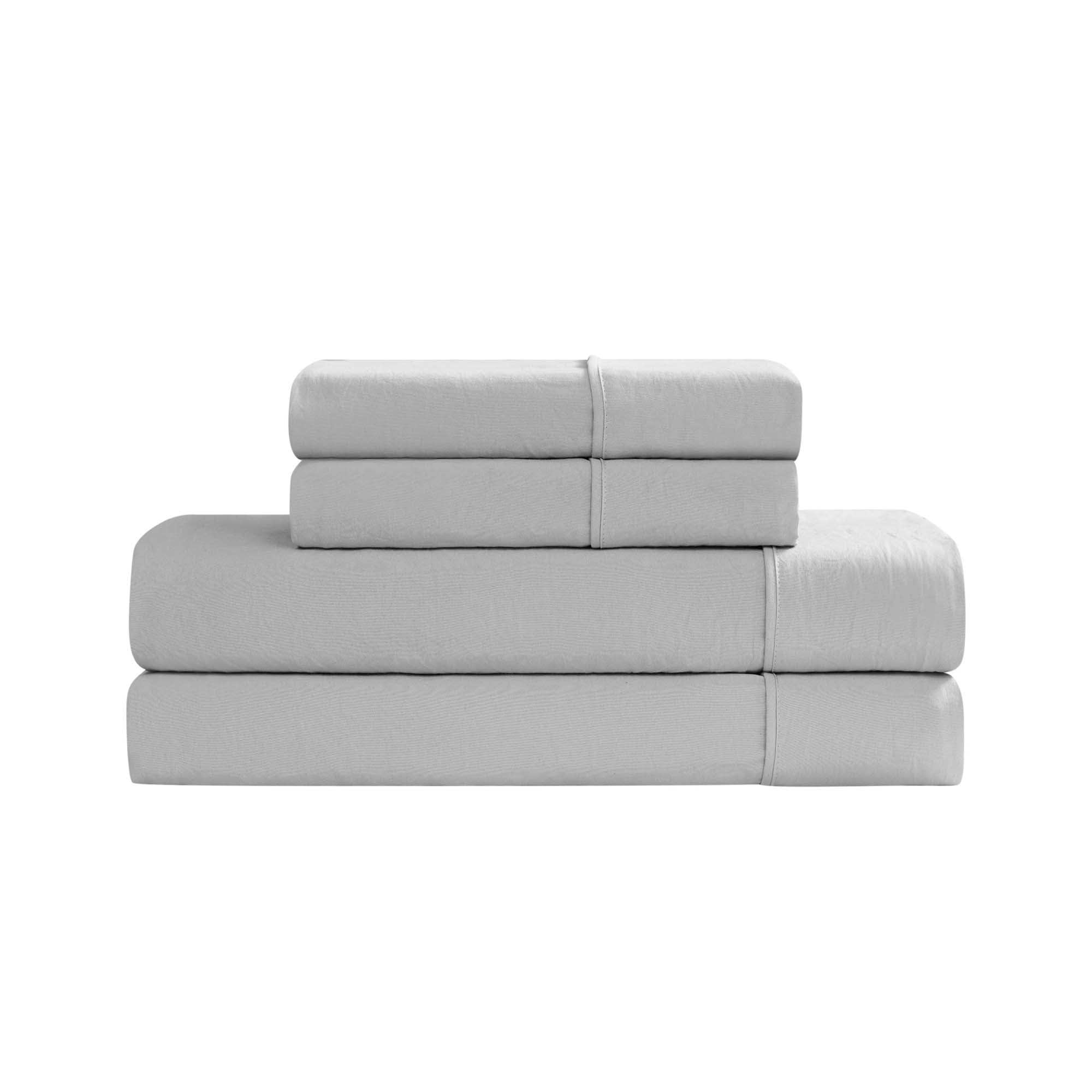 Champion Room Decor Parure de lit microfibre gris Queen