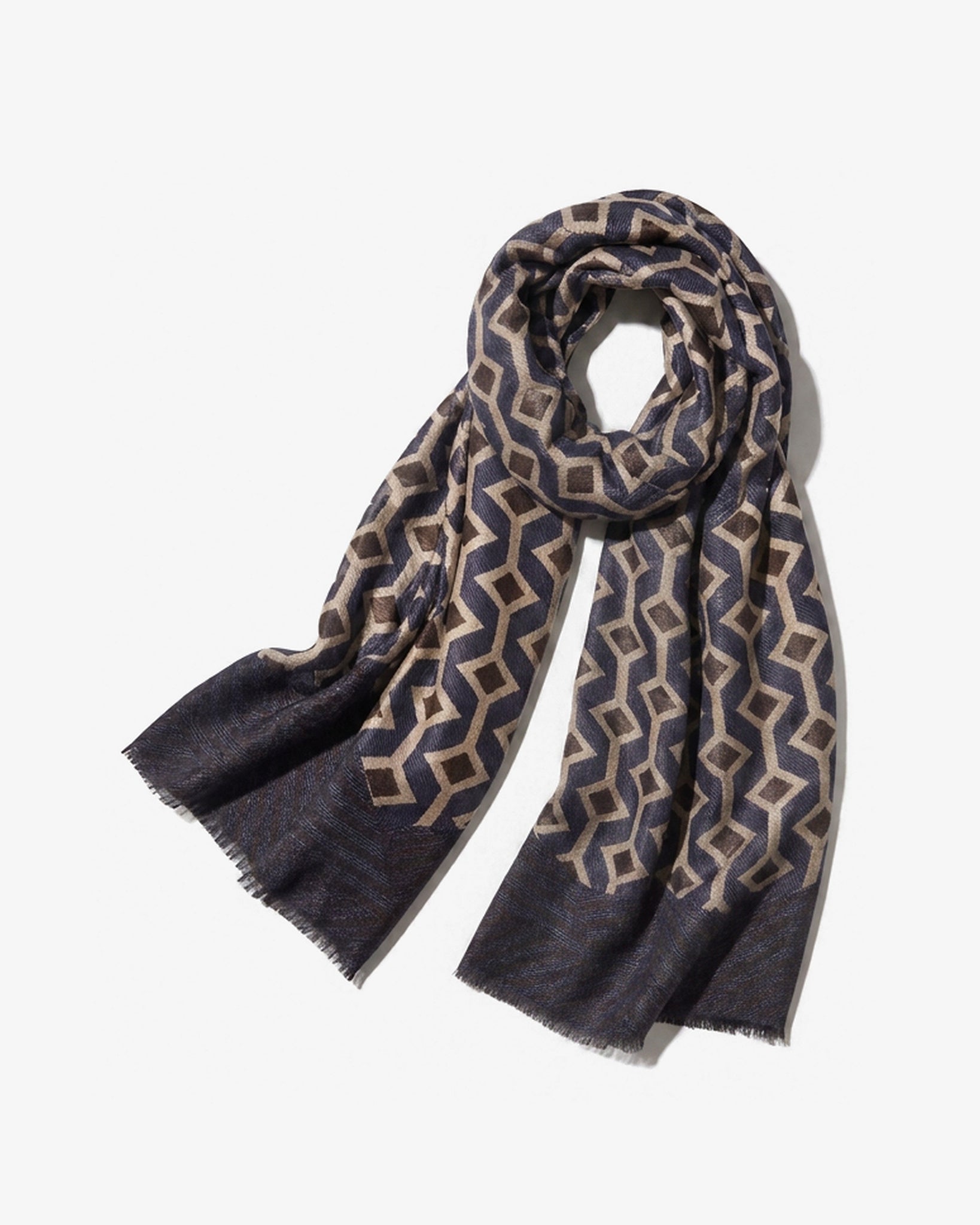 Lafaurie Kaleido écharpe en laine bleu beige taille unique