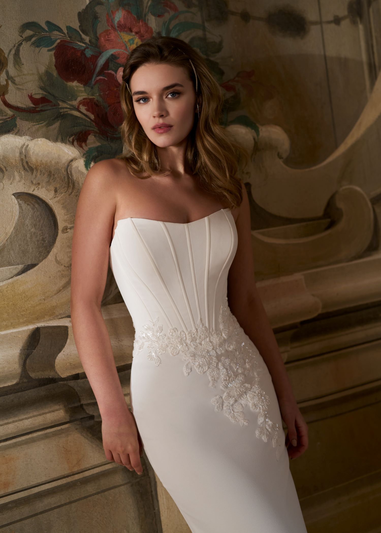 Hervé Paris Novel Nicole robe de mariée satin