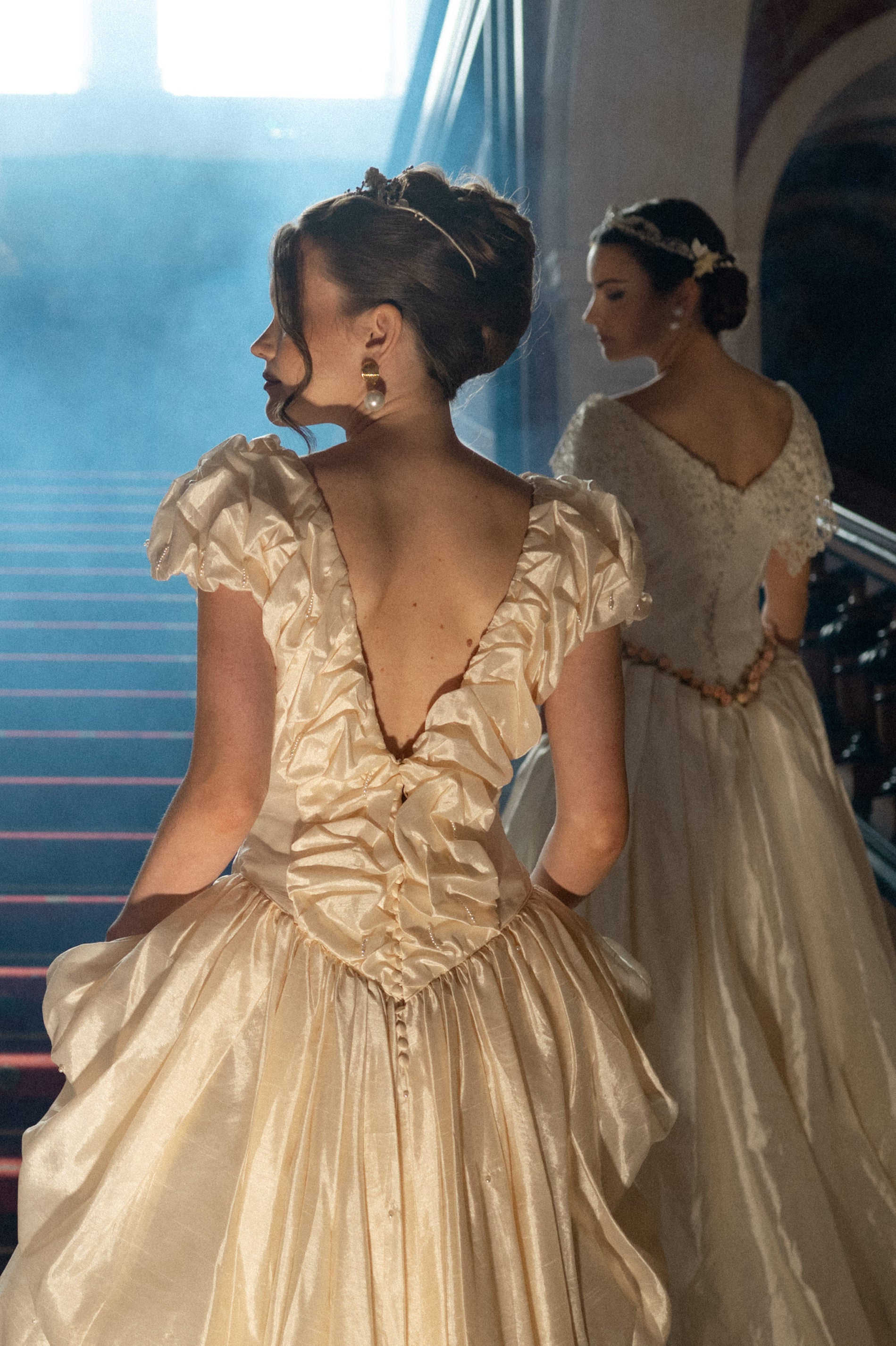 Solène Gisèle La mariée Robe Éléna robe bal rose Pronovias