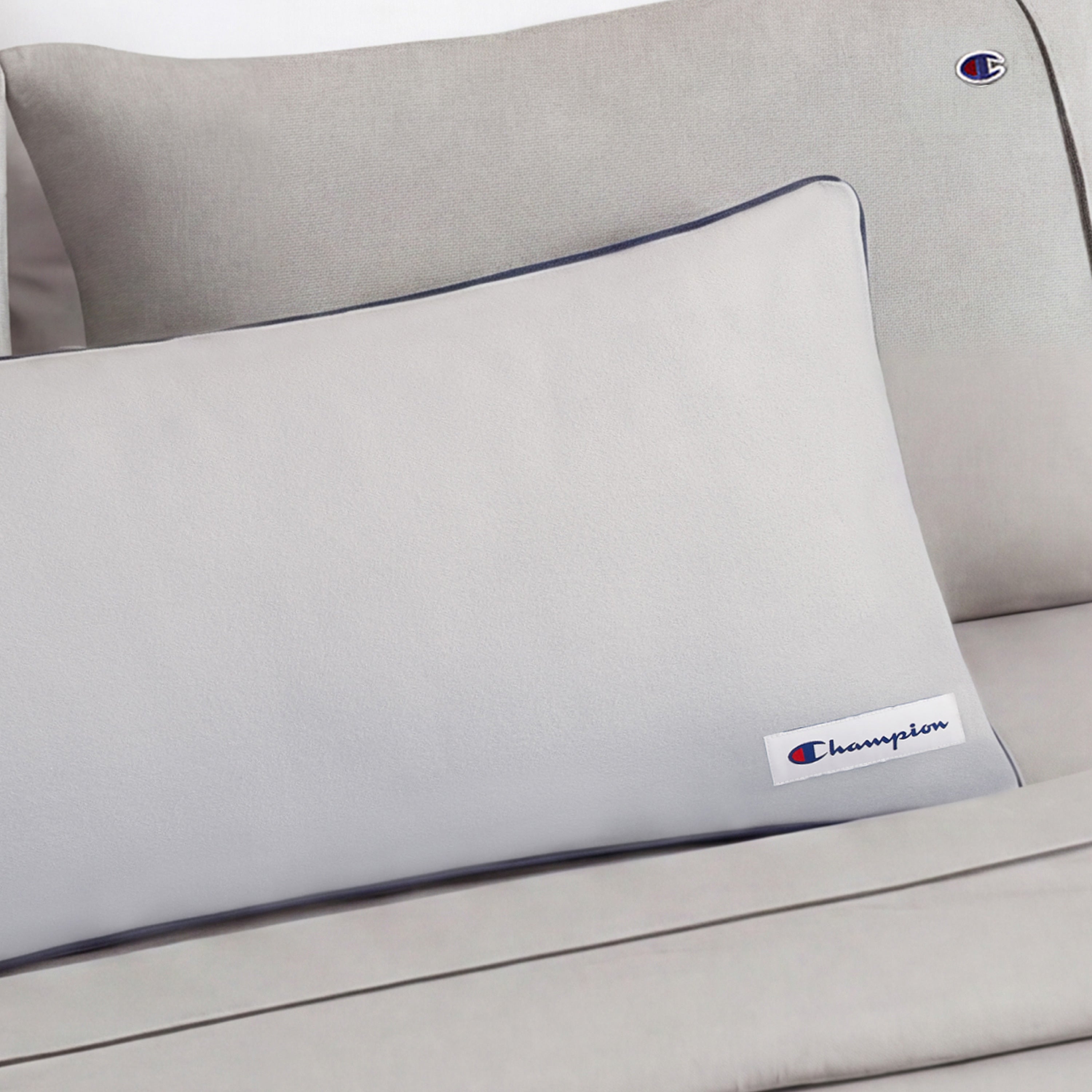 Champion Room Decor Faux Wool Body Pillow traversin gris 16x36