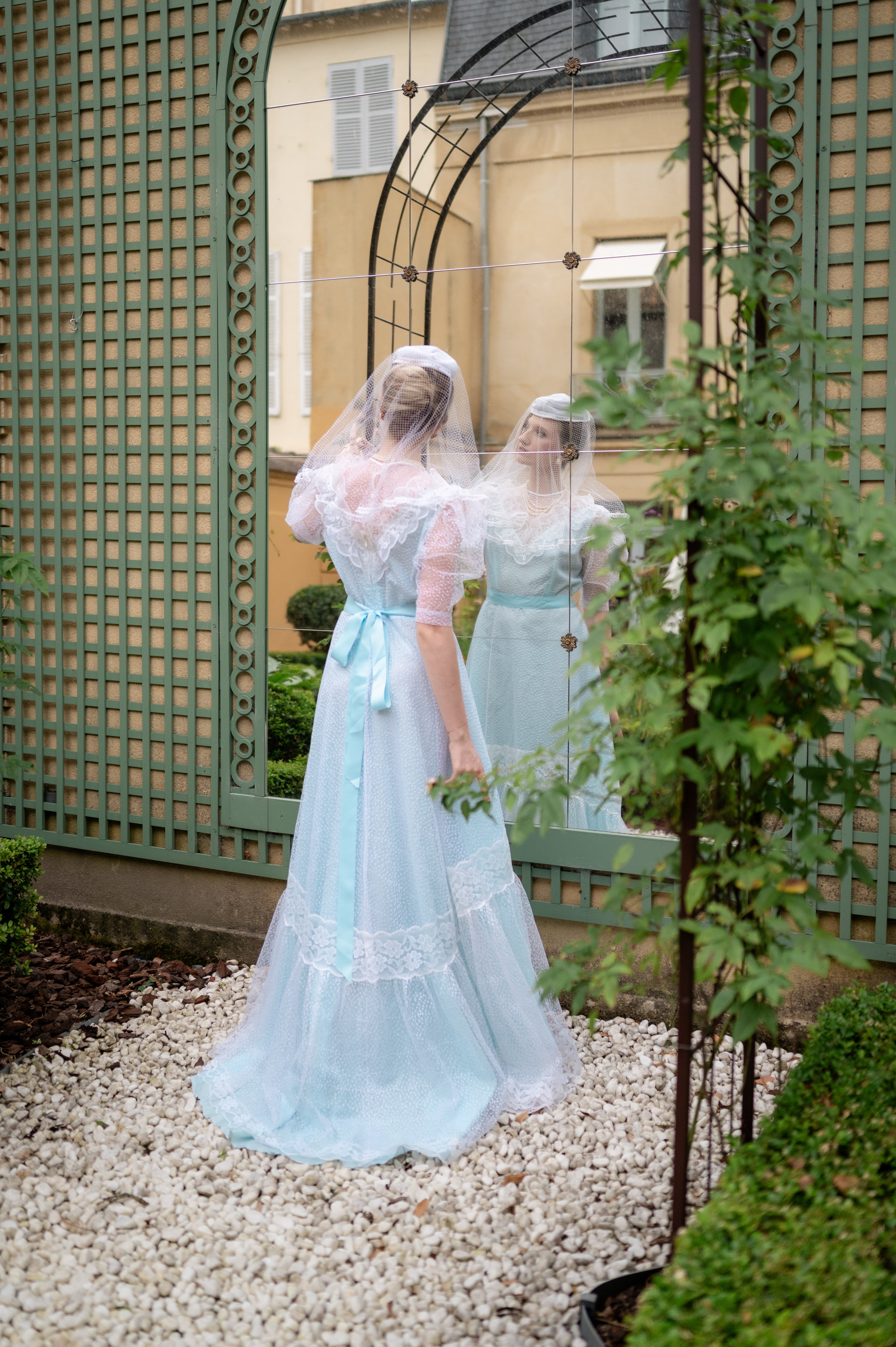 Solène Gisèle La mariée robe Gabrielle 38/40 dentelle bleue
