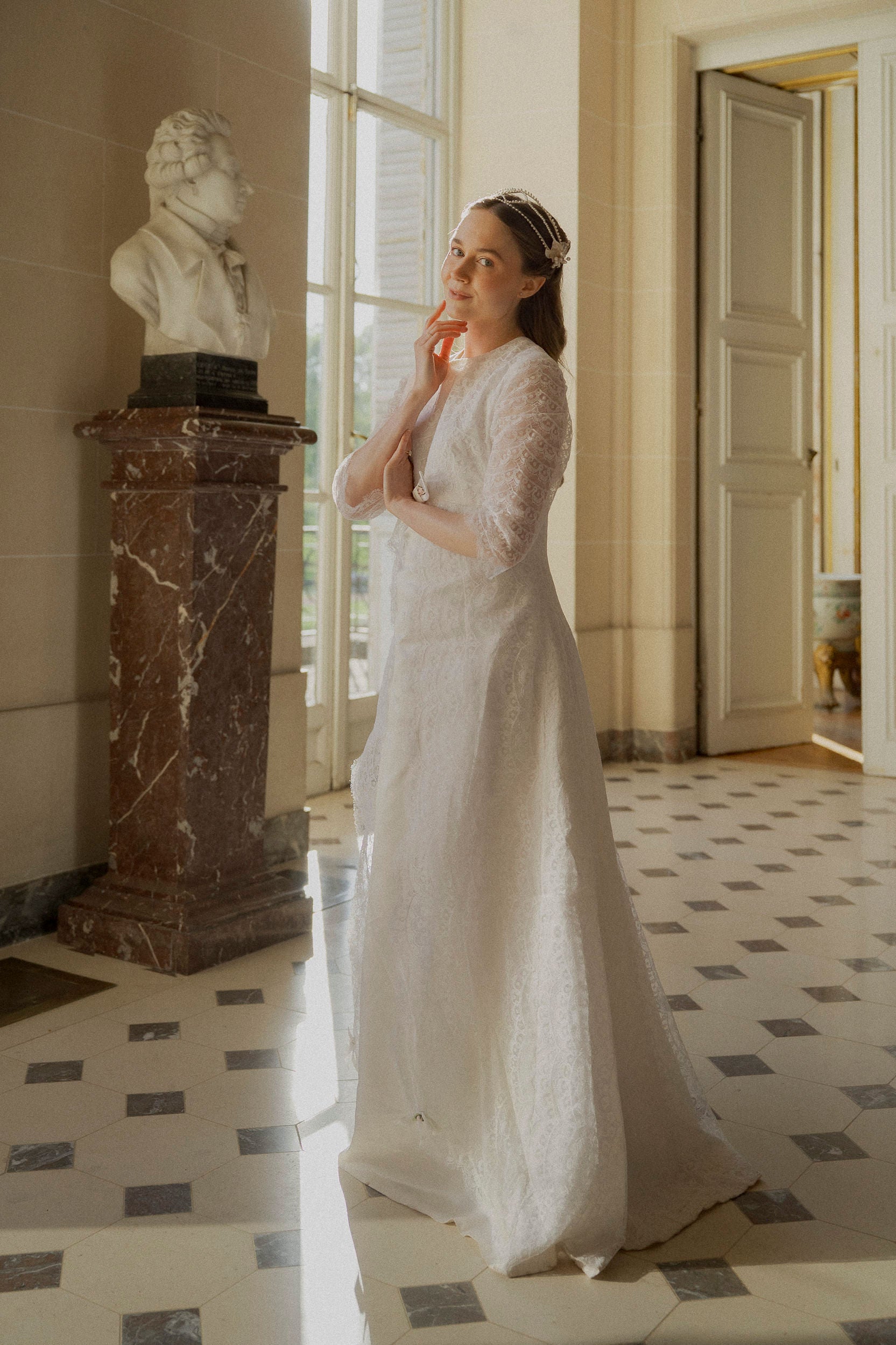 Solène Gisèle La mariée robe Julia 36 dentelle ivoire