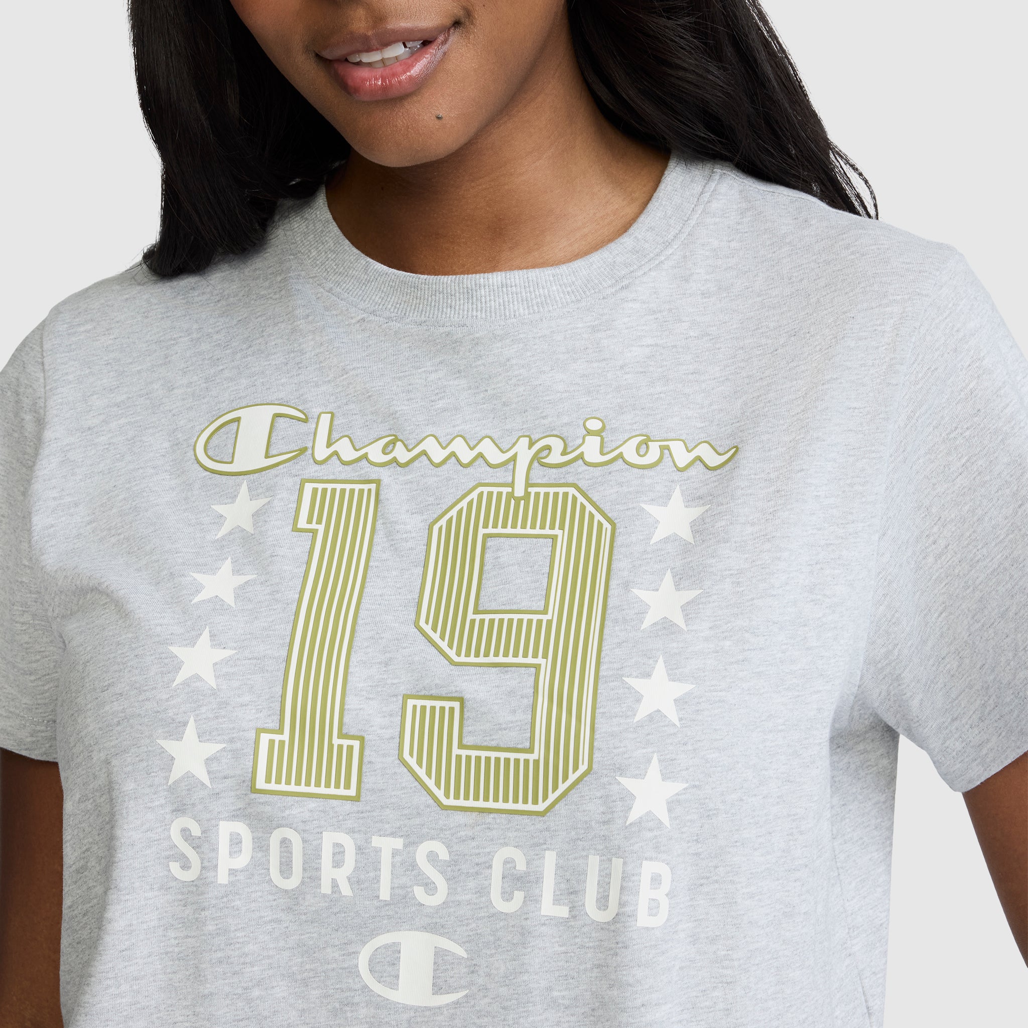 Champion Sports Club 19 t-shirt coton Oxford Grey