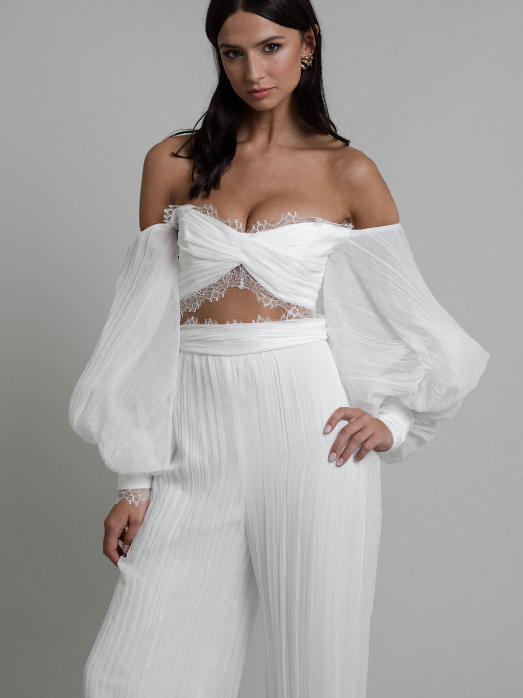 Rime Arodaky Evening Sunrise top cropped taille 34 chiffon