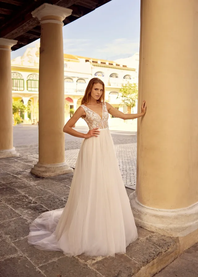 Hervé Paris Libre Lola-ZA robe de mariée blanche longue