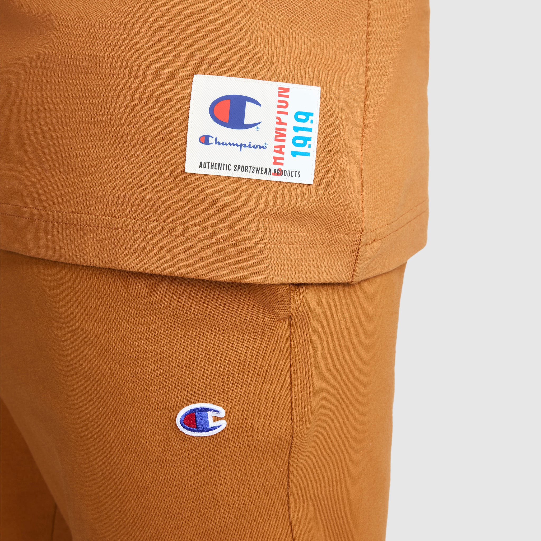 Champion Jersey Sleeveless Hoodie sweat capuche orange Glazed Ginger coton