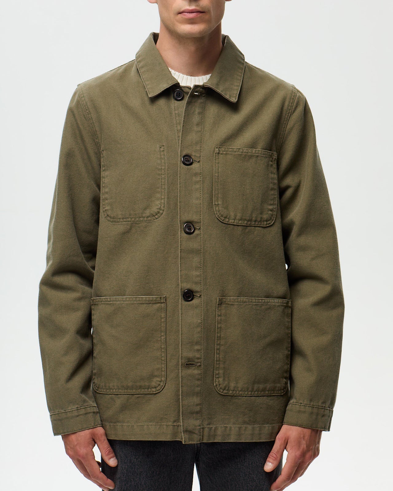 Lafaurie Braque Kaki veste de peintre coton coupe droite