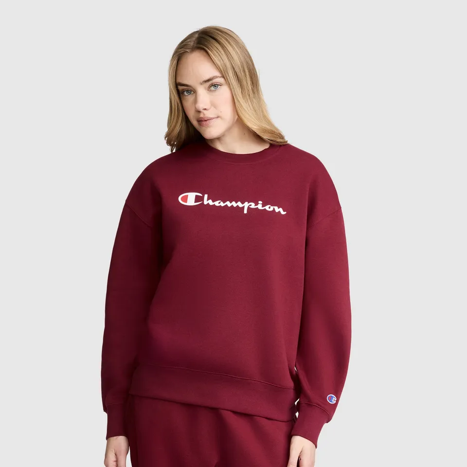 Champion Powerblend Script Logo Sweat Cabernet coupe ample