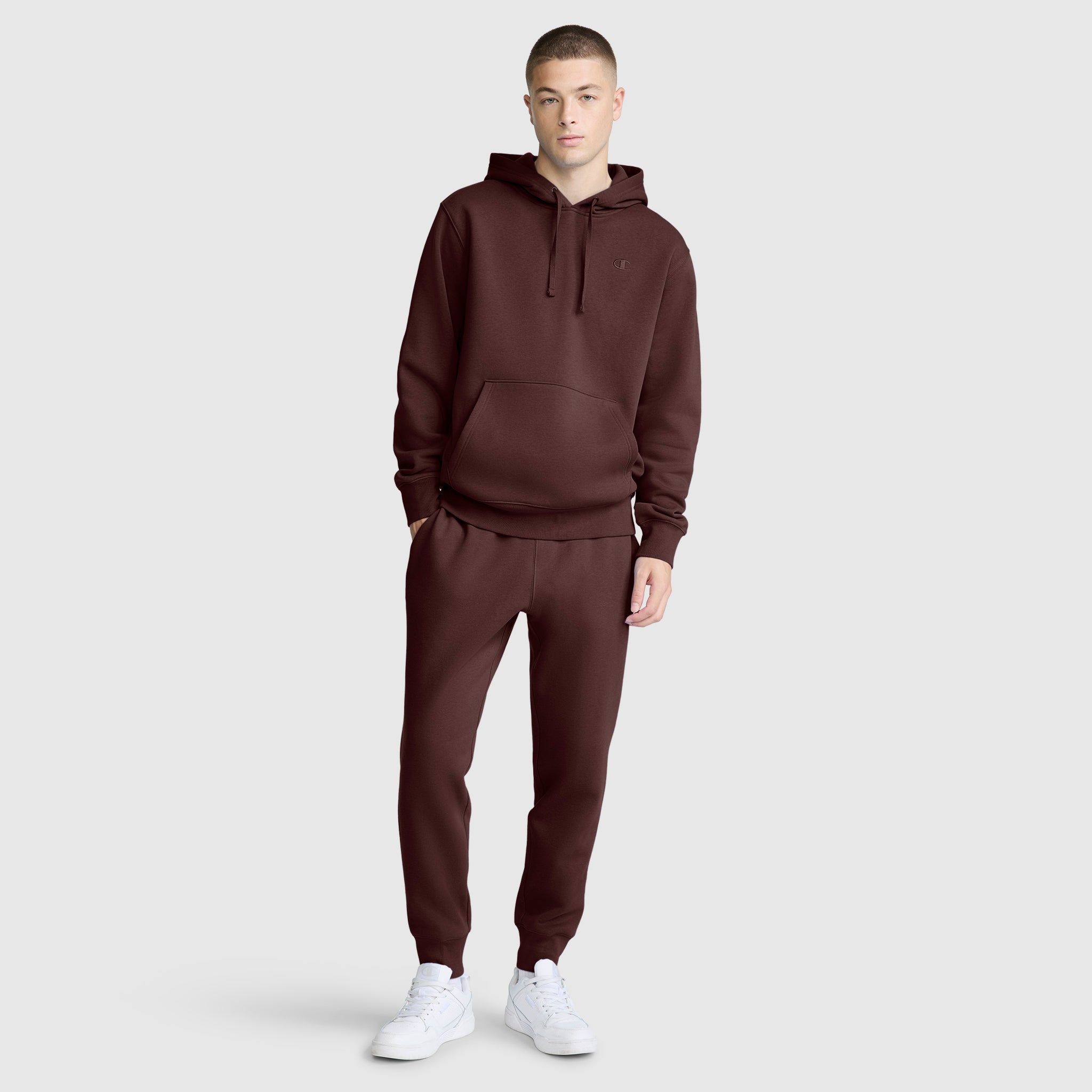 Champion Powerblend Joggers C Logo jogging marron coton