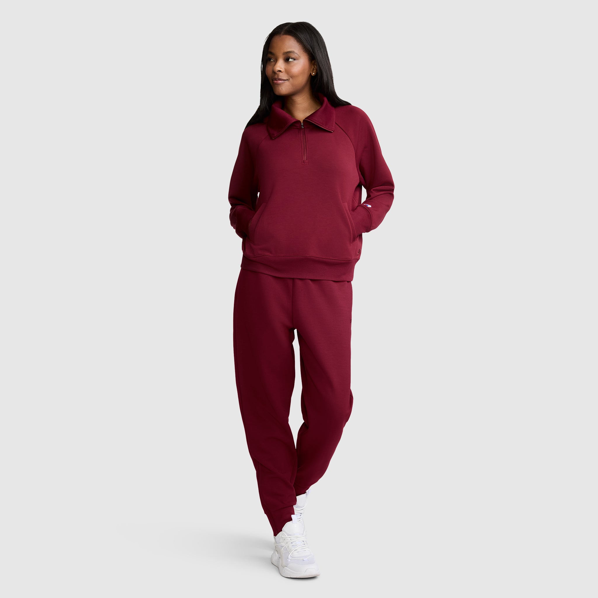 Champion Quarter-Zip Pullover sweat rouge
