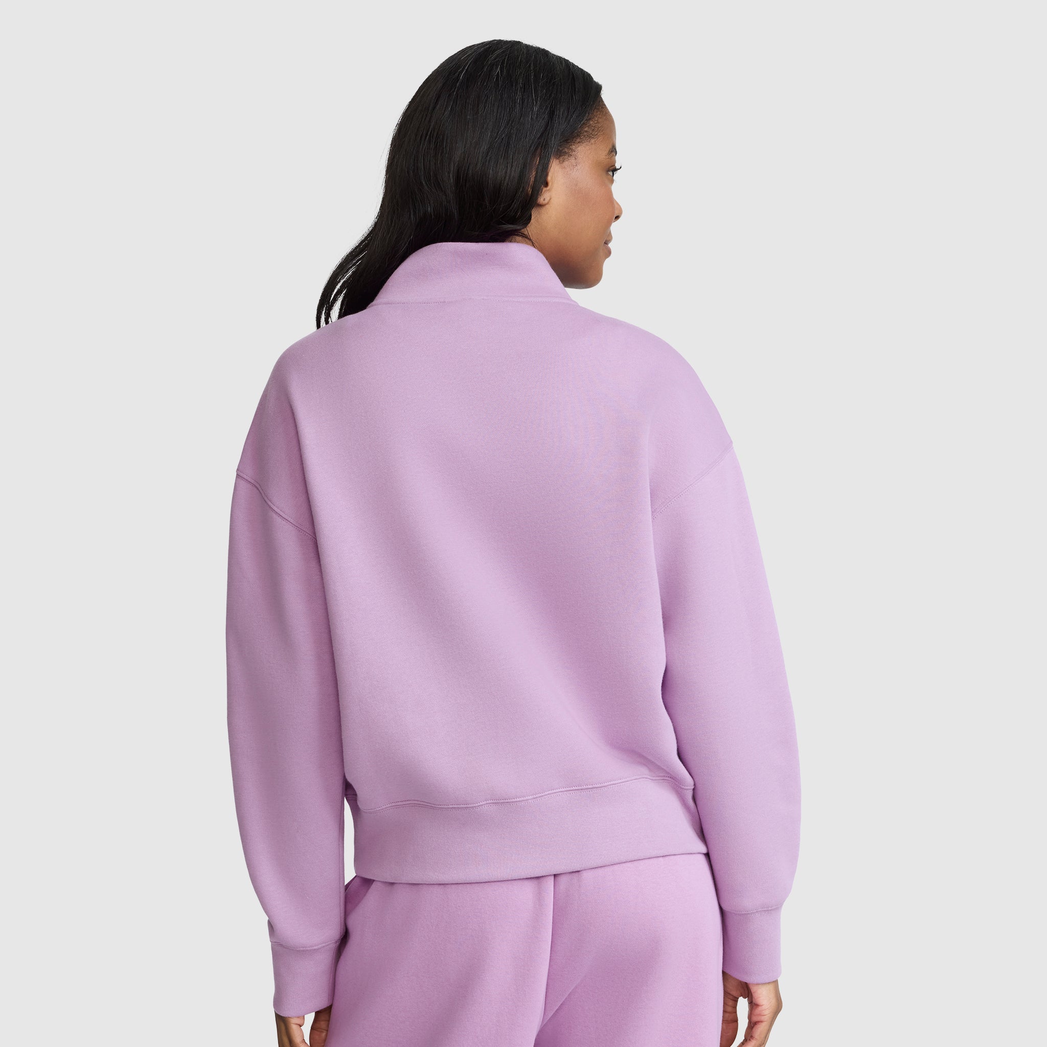Champion Fleece Mockneck Quarter-Zip sweat Smoky Grape