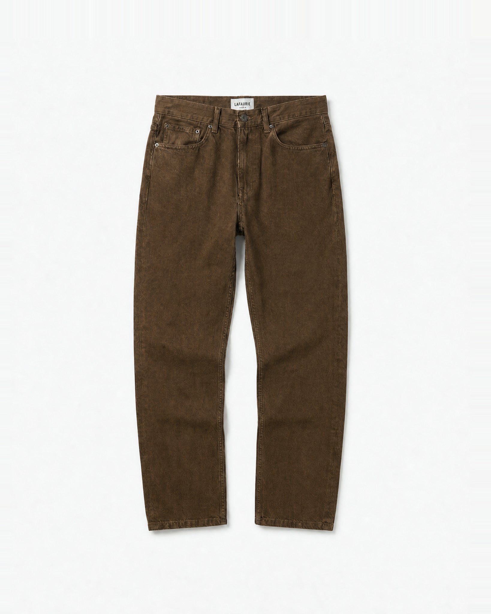 LAFAURIE BRADY jean droit marron fauve denim coton