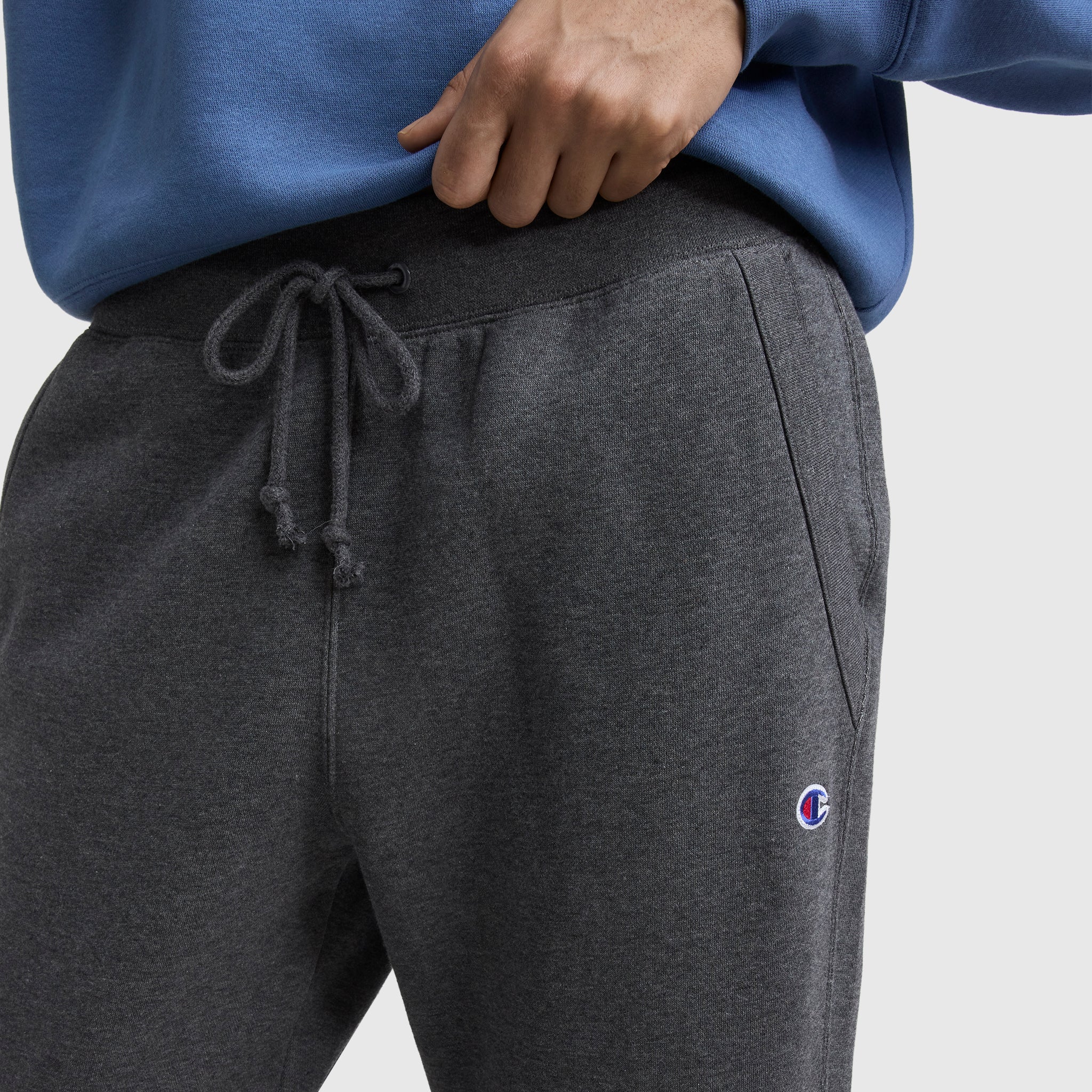 Champion Powerblend jogging droit gris molleton homme