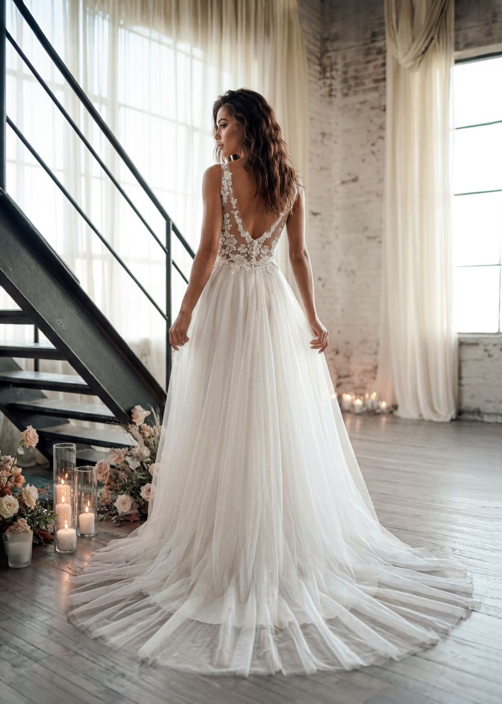 Hervé Paris Promise Petra robe de mariée longue