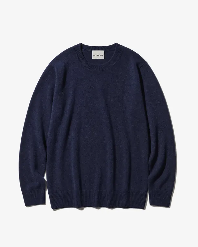 LAFAURIE Pulls GUSTAVO pull bleu orage col rond laine