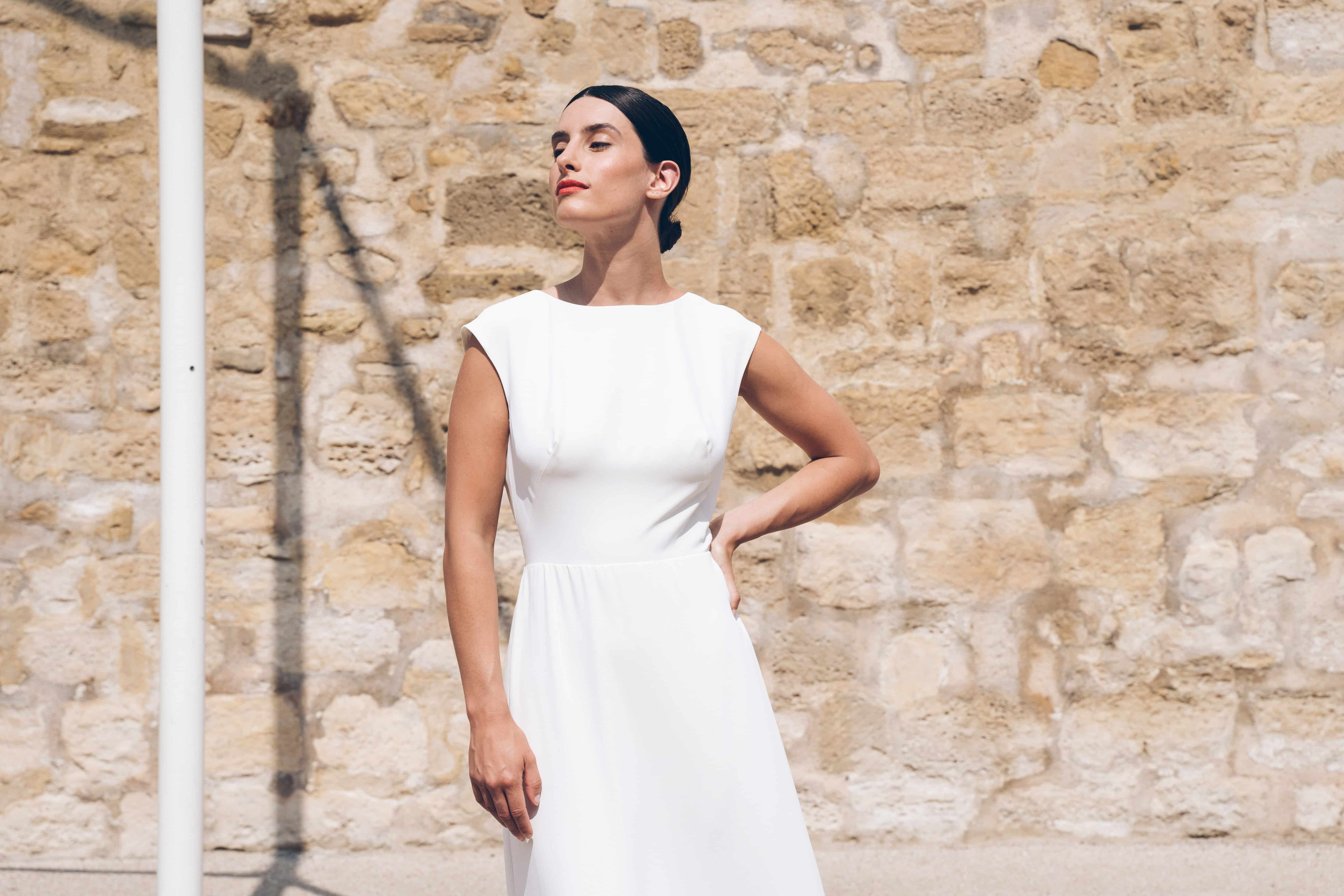 Maison Floret Sur-mesure Gaius robe col bateau fluide
