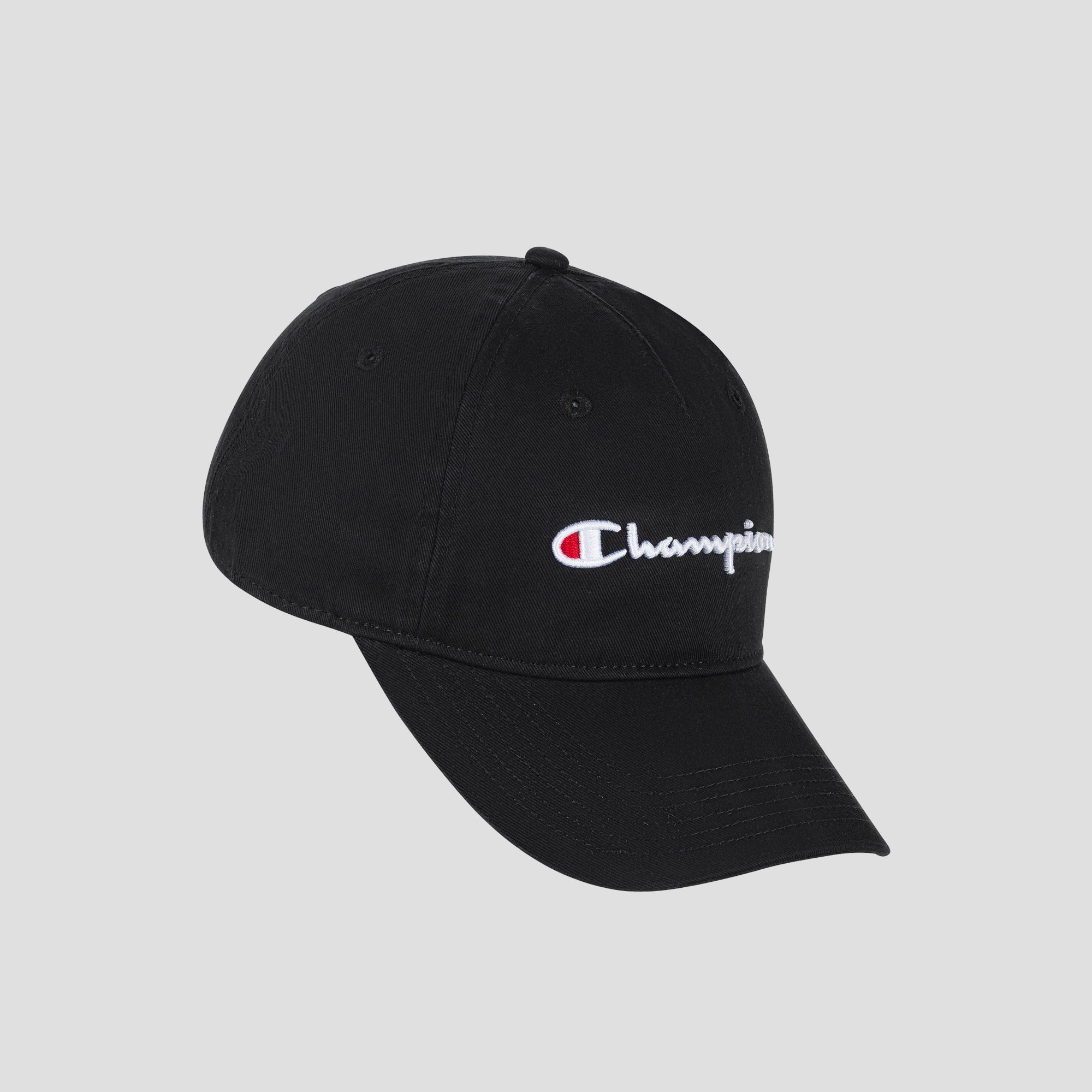Champion Script Embroidery Adjustable Cap casquette noire coton