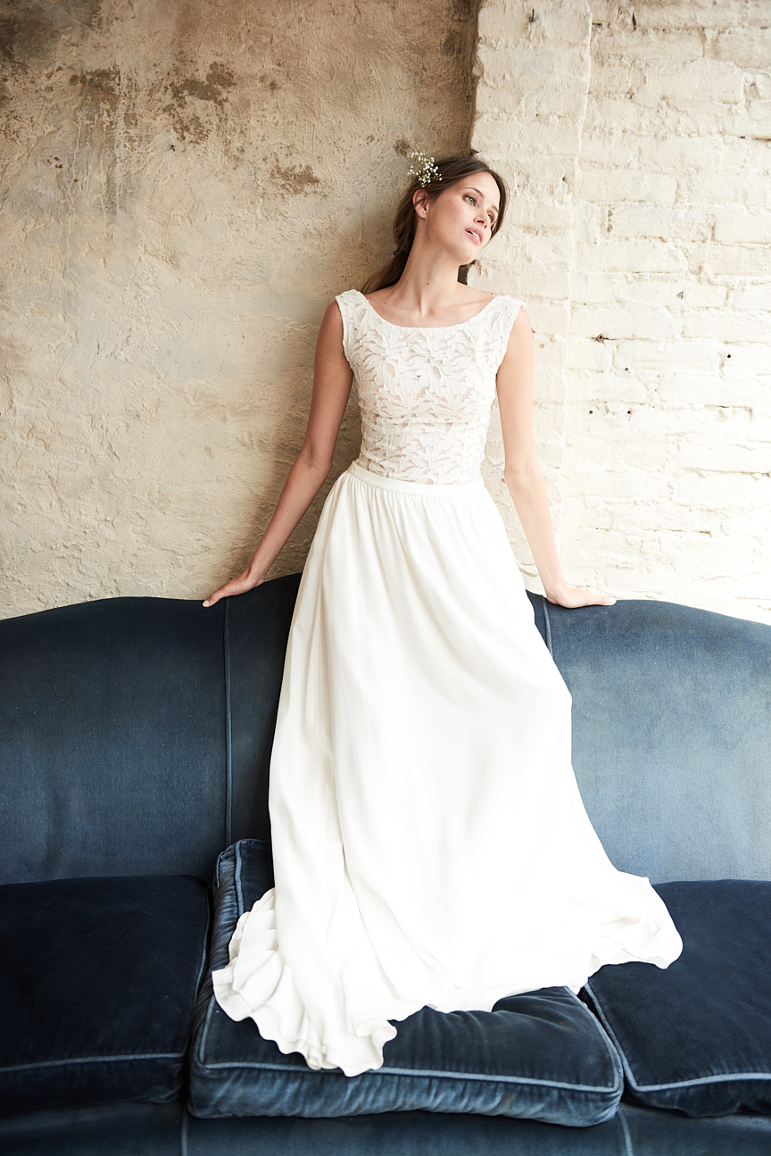 Maison Floret Sur-mesure Scott robe jacquard crêpe soie