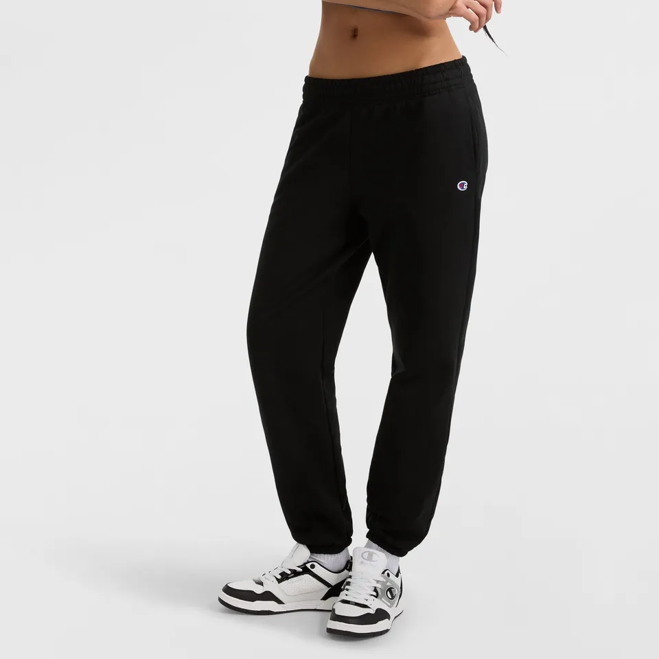 Champion Powerblend Oversized Sweatpants C Logo jogging femme Noir